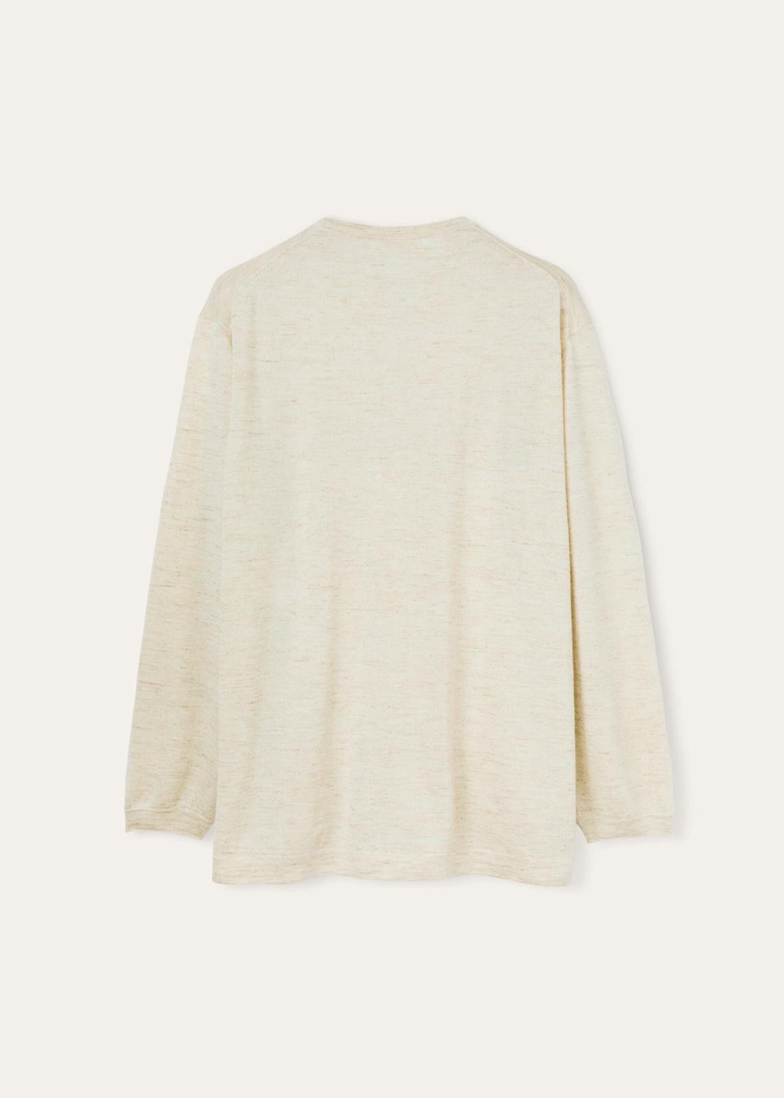 Loro Piana o1srvl11e0425 FAN6394 Cocooning Henley Sweater in Beige Size L / US 10 / IT 46 - 2 Thumbnail