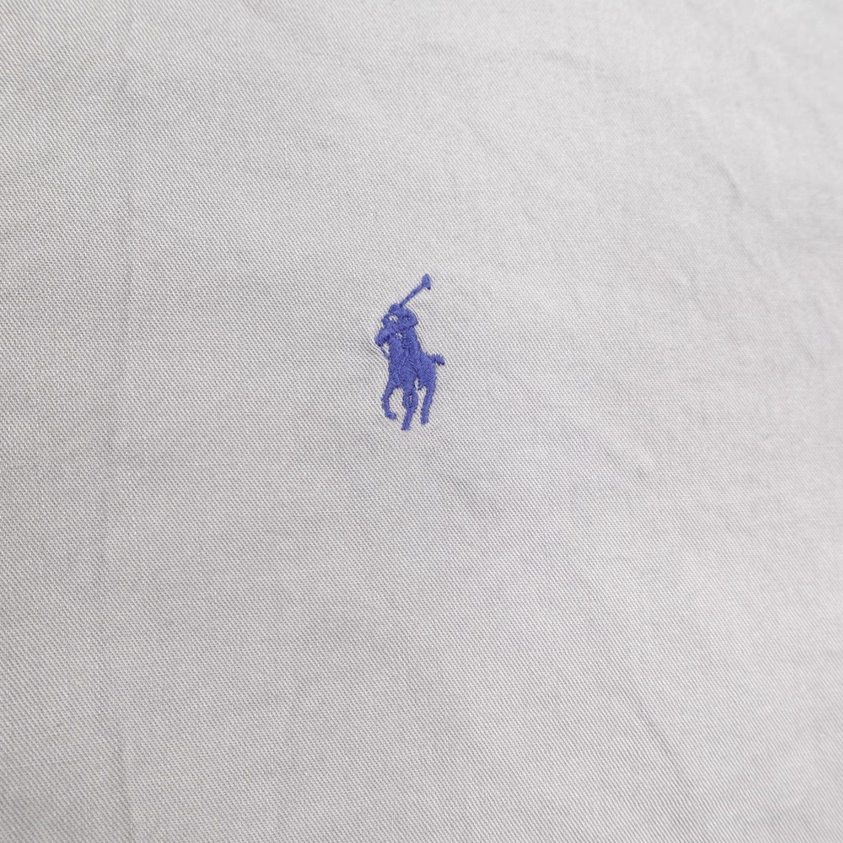 Ralph Lauren VINTAGE Ralph Lauren Shirt Men's Large Gray Twill Button-Up with Pony Logo 90s Size US L / EU 52-54 / 3 - 3 Thumbnail