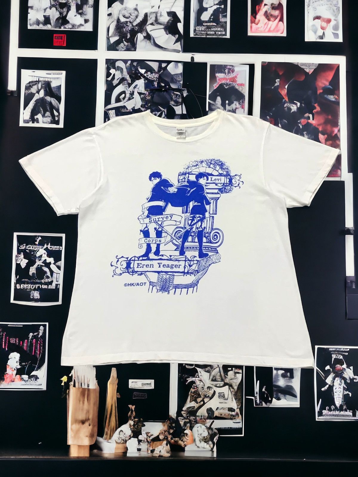 Anime × Cartoon Network × Japanese Brand Eren Yeager & Levi Attack on Titan Anime Y2K Tee Size US L / EU 52-54 / 3 - 1 Thumbnail