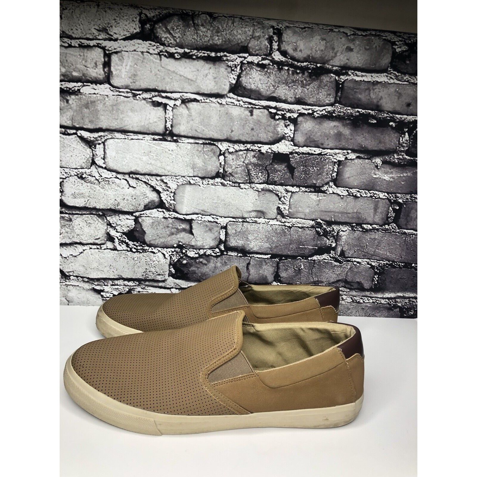 Other Thom McAn Buckley Tan Brown Loafer Slip On Sneaker Shoes Men Size US 13 / EU 46 - 14 Thumbnail