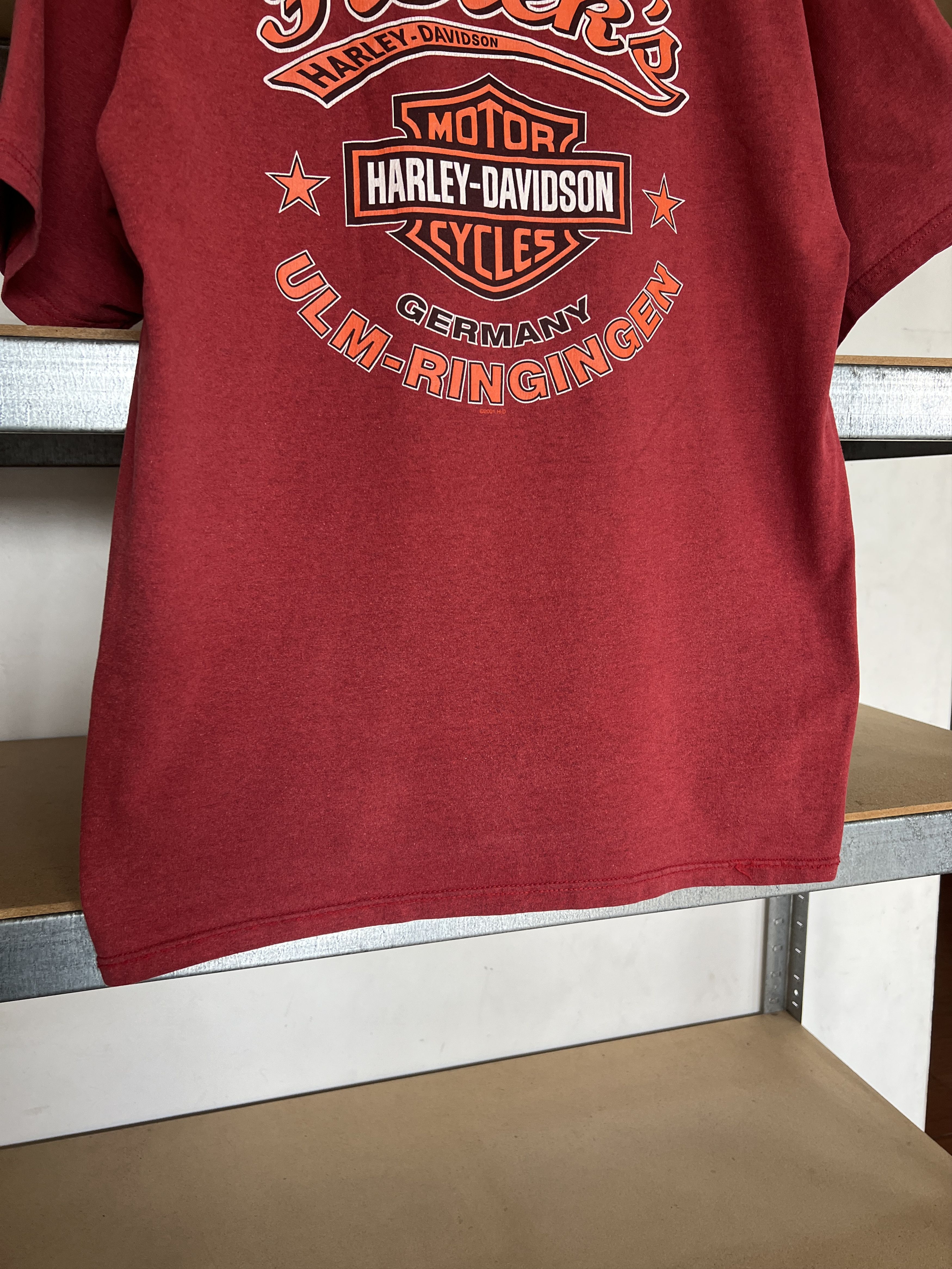 Harley Davidson Vintage 2001 Harley Davidson Fierek’s Ulm-Ringingen T-shirt Size US L / EU 52-54 / 3 - 15 Thumbnail