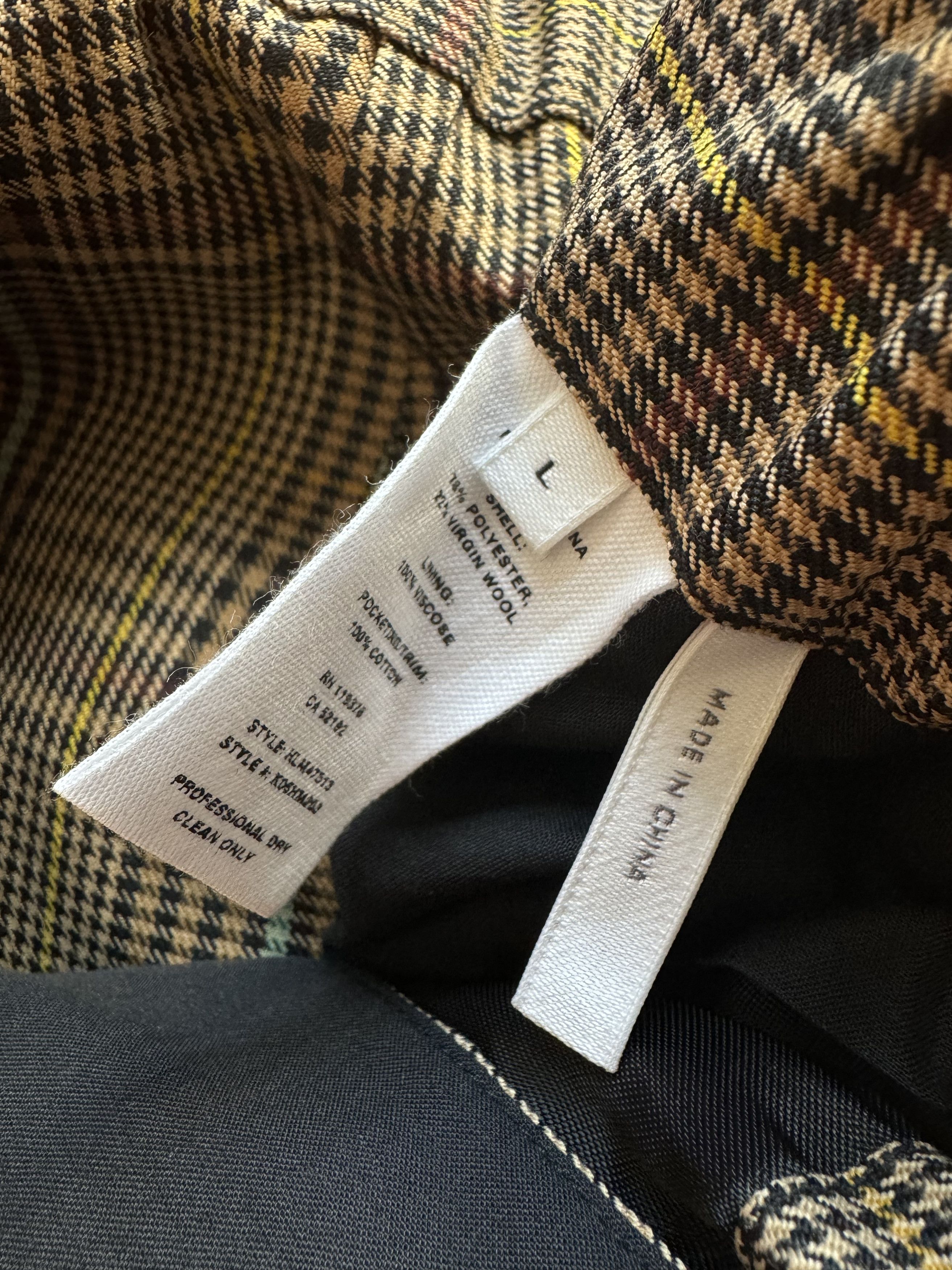 Helmut Lang Helmut Lang Wool Blend Straight Plaid Pants Size L Size US 33 - 5 Thumbnail
