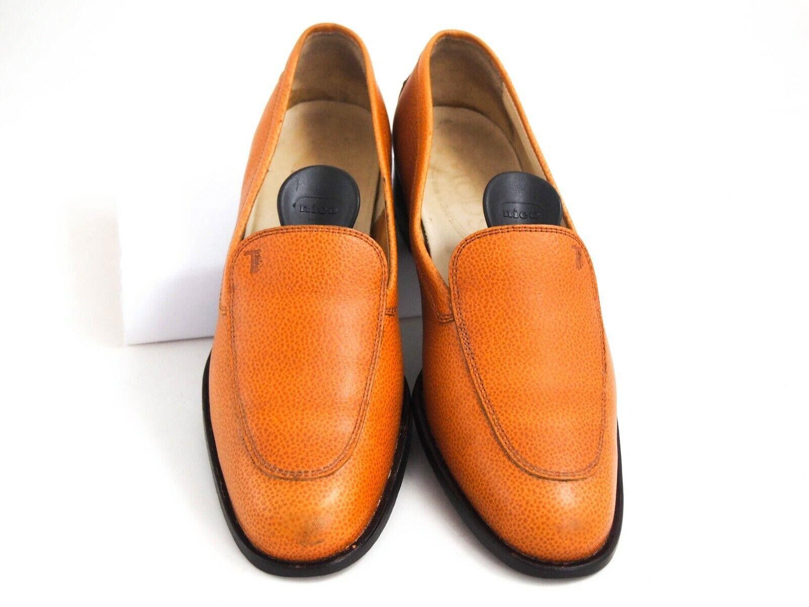 Tod's Tod's Loafers Orange Leather Womens EU 37.5 US 7.5 Size US 7.5 / IT 37.5 - 3 Thumbnail
