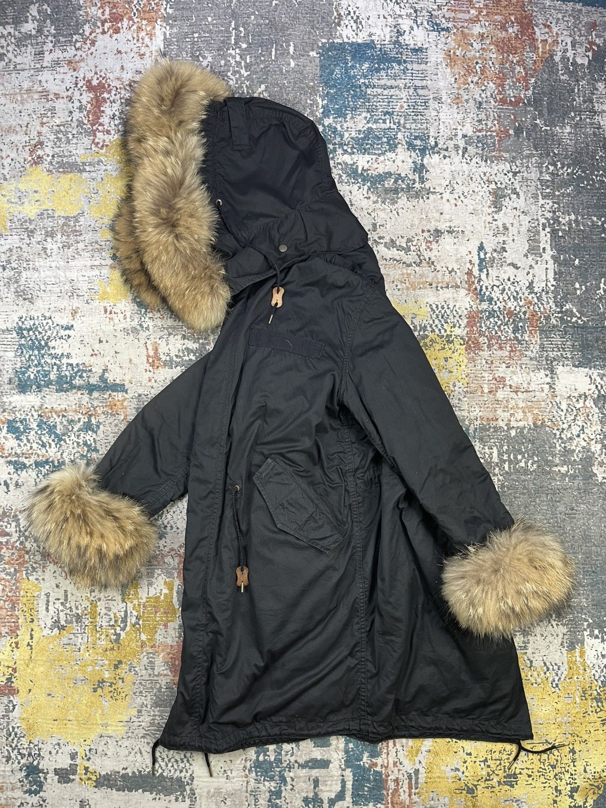 GOA Y2k GOA Apocalypse Racoon Fur Military Fishtail Parka Size US L / EU 52-54 / 3 - 2 Thumbnail