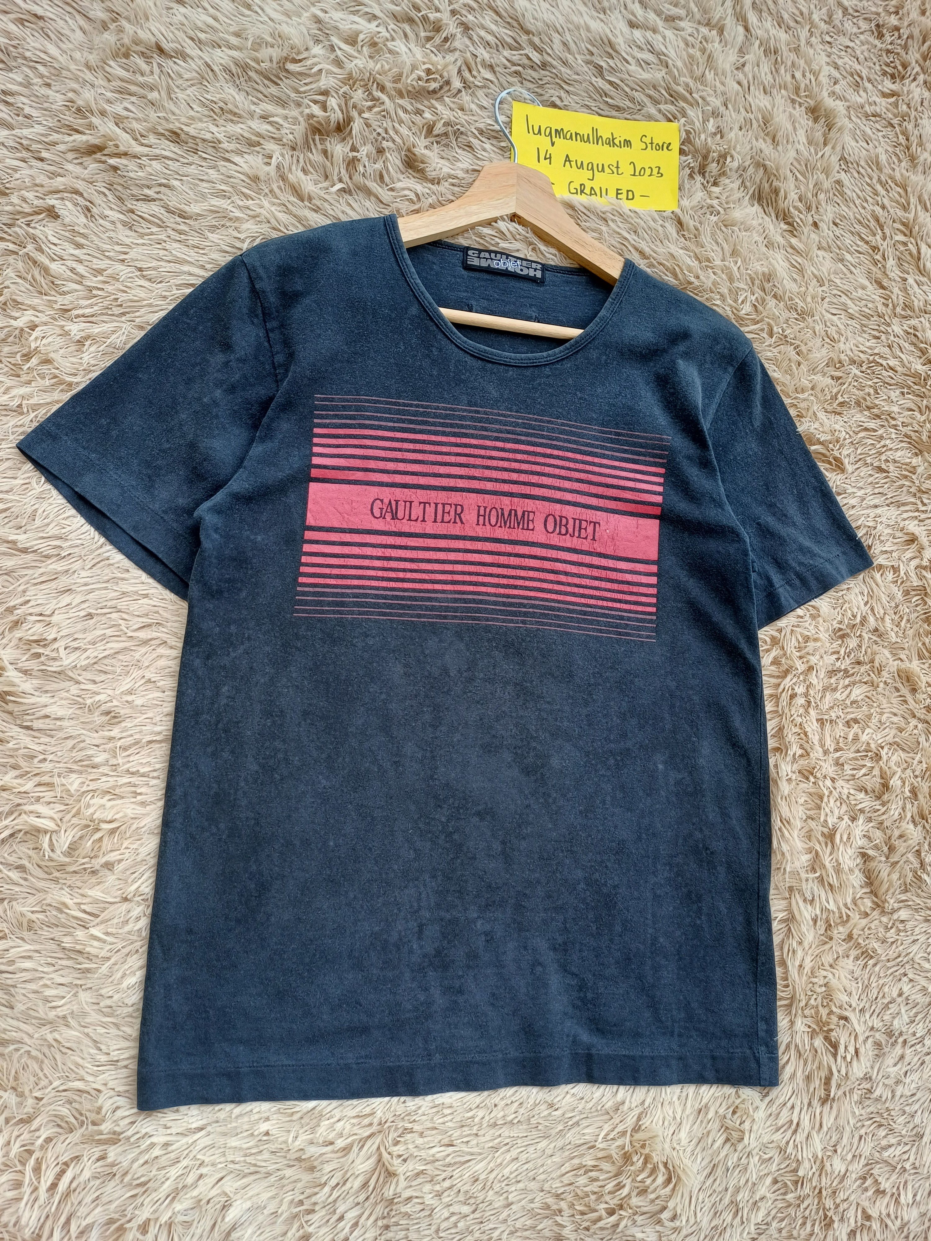Jean Paul Gaultier Rare Vintage Gaultier Homme Objet Spellout Tee Size US S / EU 44-46 / 1 - 2 Thumbnail
