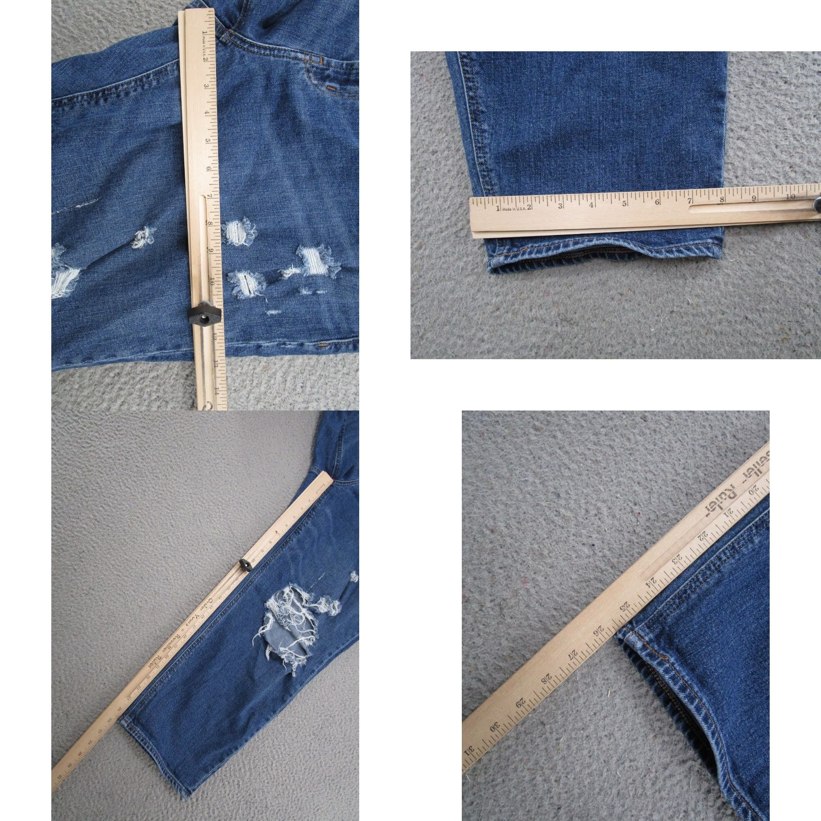 Old Navy Old Navy Distressed Denim Jeans Womens Plus Size 20 Stretch Boyfriend Mid Rise 5-Pocket Blue Size 42" / US 20 - 8 Thumbnail
