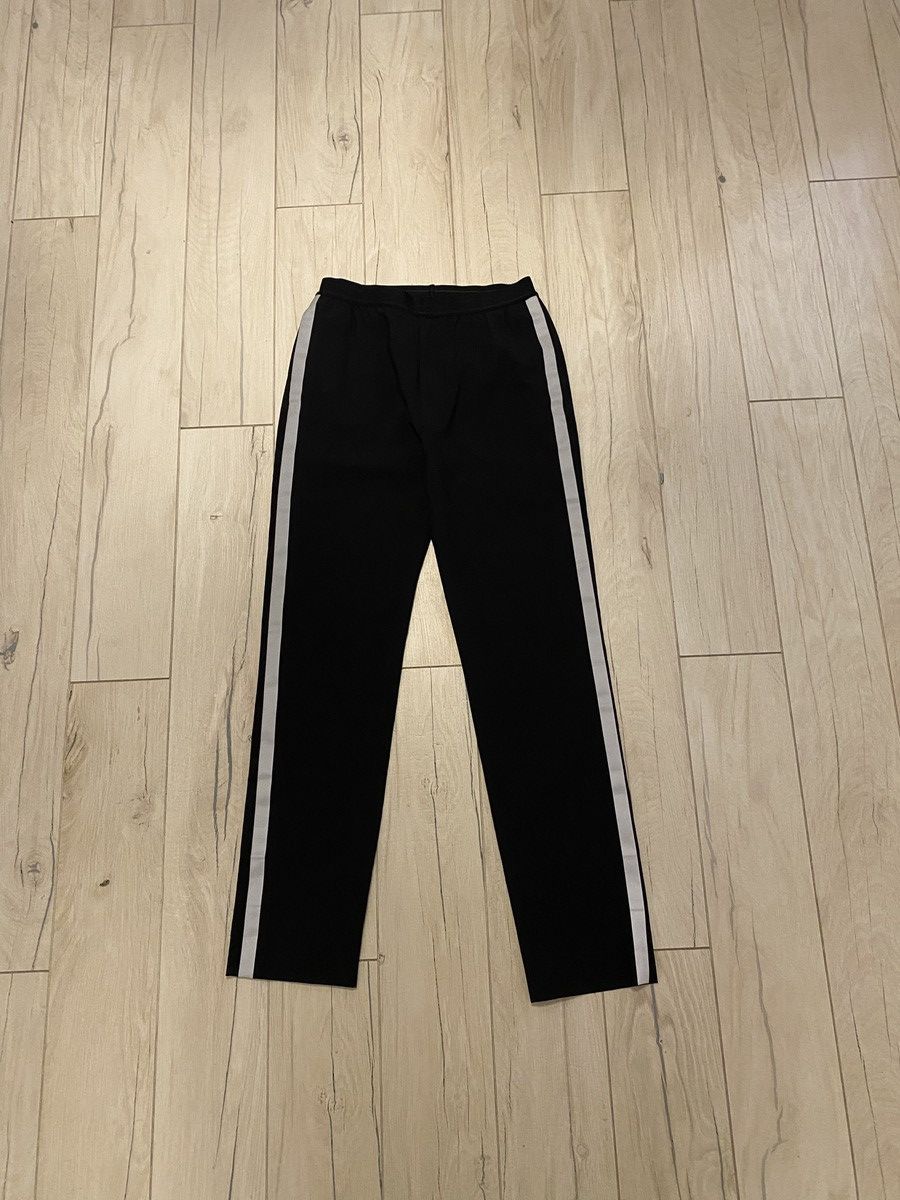 Helmut Lang Helmut Lang Reflective Stripes Black Wool Track Pants Size US 30 / EU 46 - 2 Thumbnail