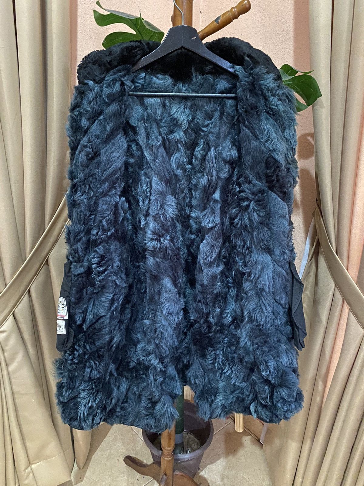 Leather Shearling Coat Warm Snow Quilted Suede Leather Fur Lining Size M / US 6-8 / IT 42-44 - 7 Thumbnail