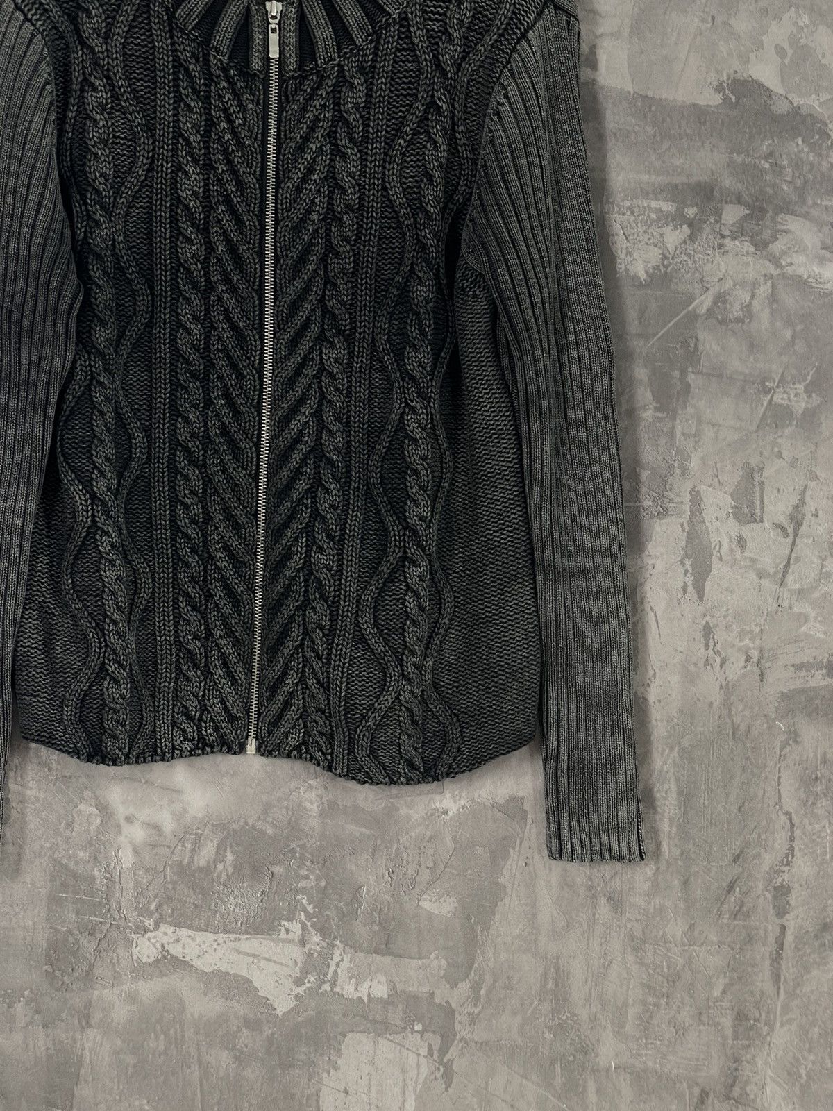 Vintage Y2K VTG Japanese style 3D striped knit sweater zip D&G style Size US M / EU 48-50 / 2 - 6 Thumbnail