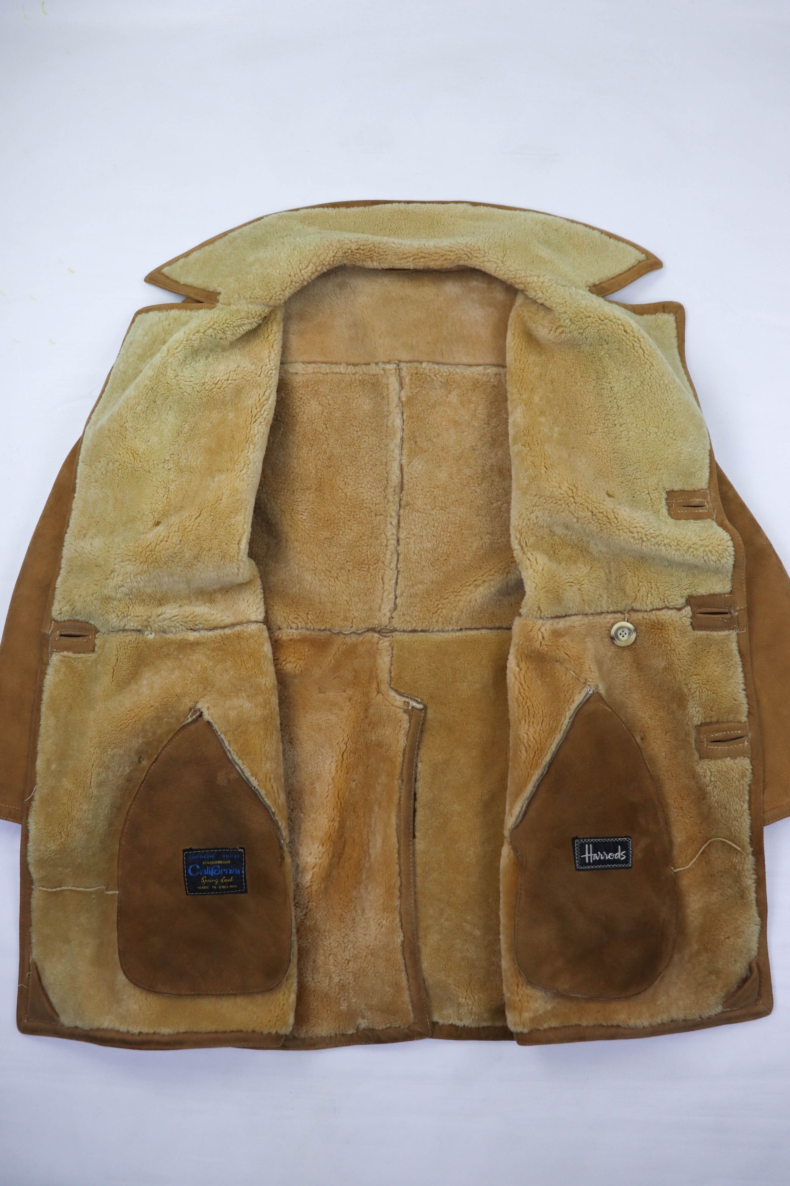 Harrods Vintage Californian Spring Lamb England Made Shearling Coat Size US M / EU 48-50 / 2 - 16 Thumbnail