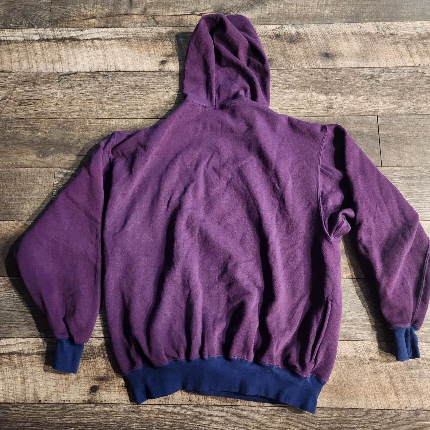 Vintage VINTAGE Duofold Hoodie Pullover Unisex Adults Size L Purple 90s Advance Micro Climate / Hooded Pockets Logo Size US L / EU 52-54 / 3 - 4 Thumbnail