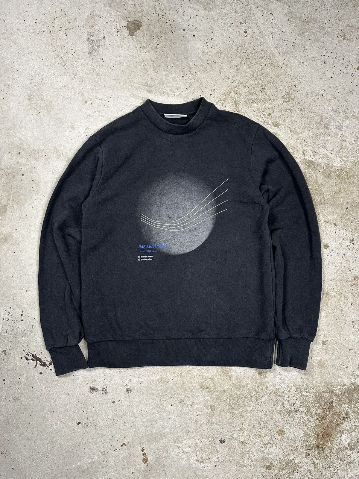 Han Kjobenhavn Han Kjobenhavn Black Home Box Crewneck Sweatshirt Size US S / EU 44-46 / 1 - 1 Thumbnail