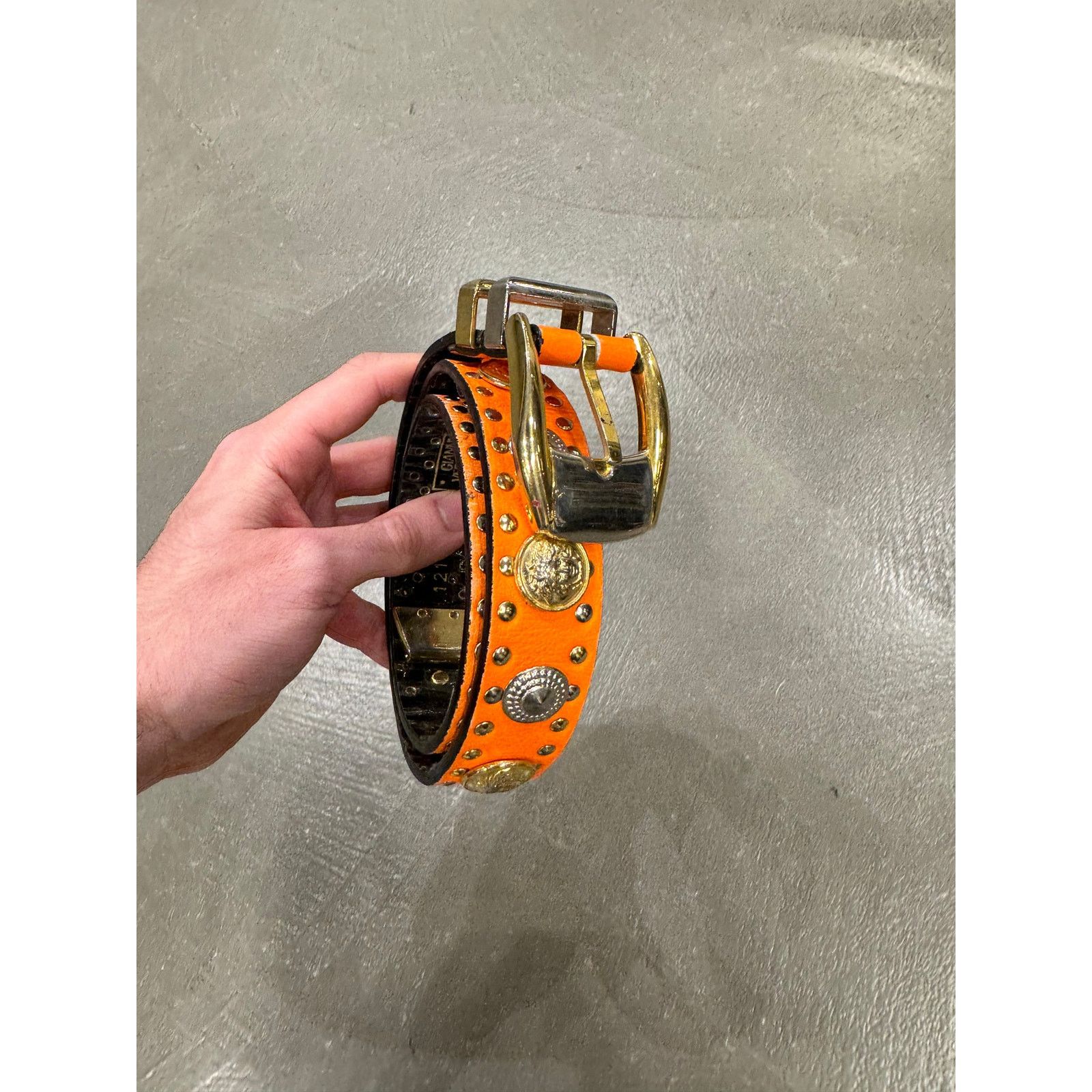 1980s Gianni Versace studded leather belt