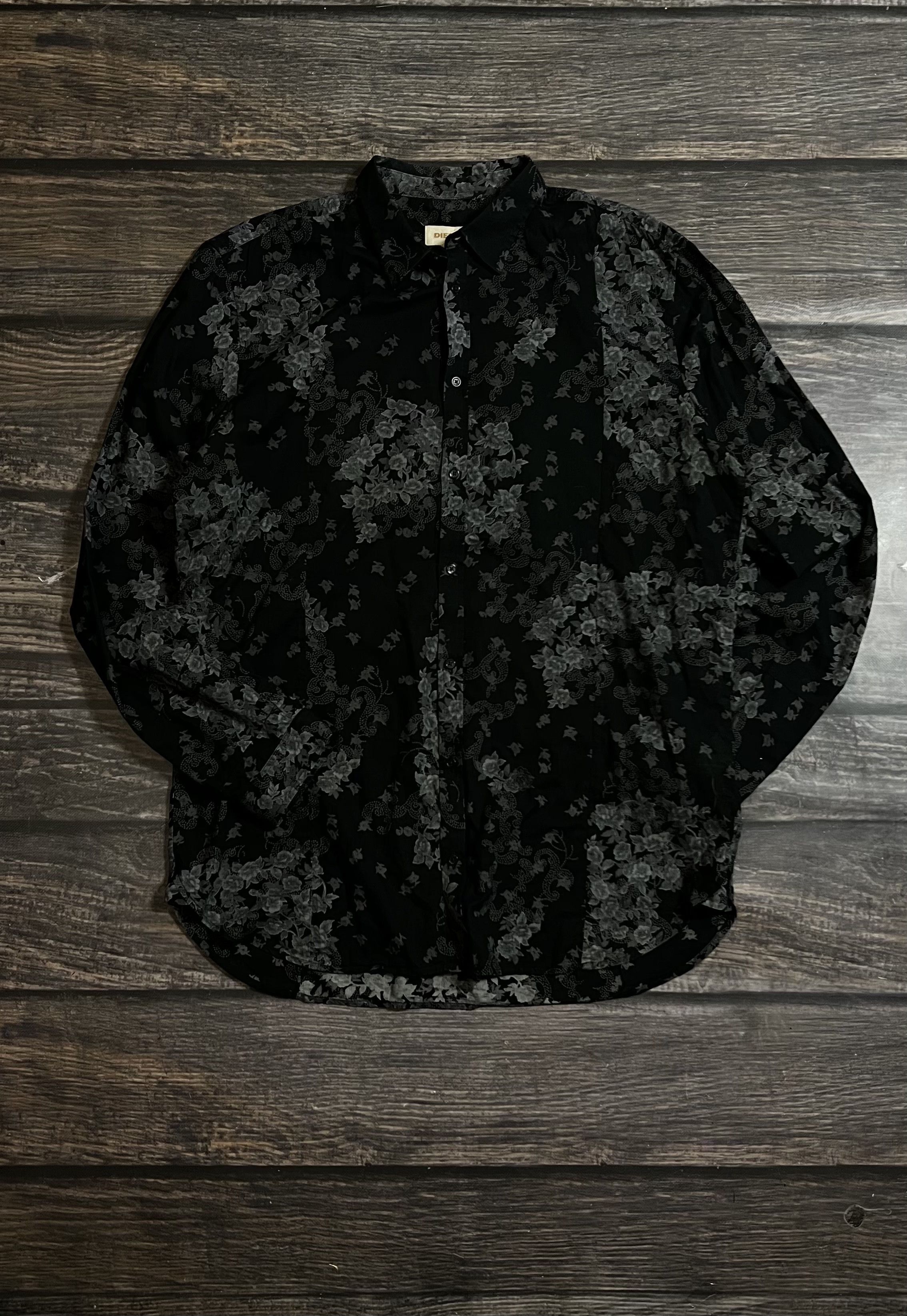 Diesel Gothic Flowers Vintage Shirt Men’s XL