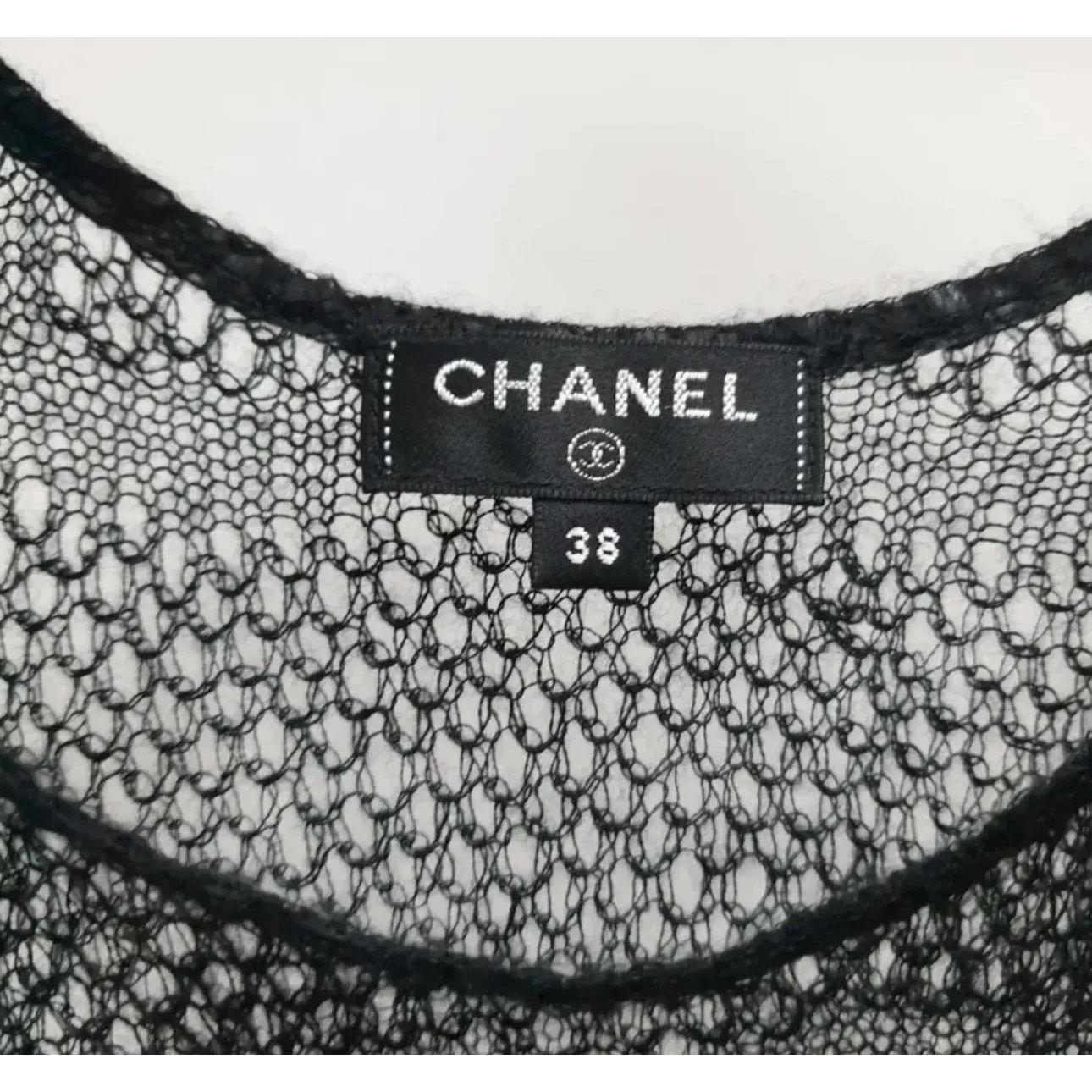 Chanel CHANEL COCO Button Rayon Cashmere Lace Knit Tank Top Sz.38 Size S / US 4 / IT 40 - 2 Thumbnail