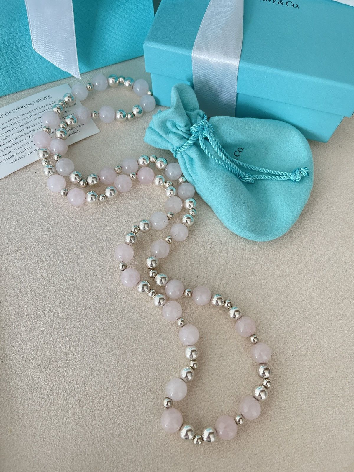 Tiffany & Co. Vintage Tiffany & Co. Pink Quartz Silver Beads Necklace 30” Size ONE SIZE - 19 Thumbnail