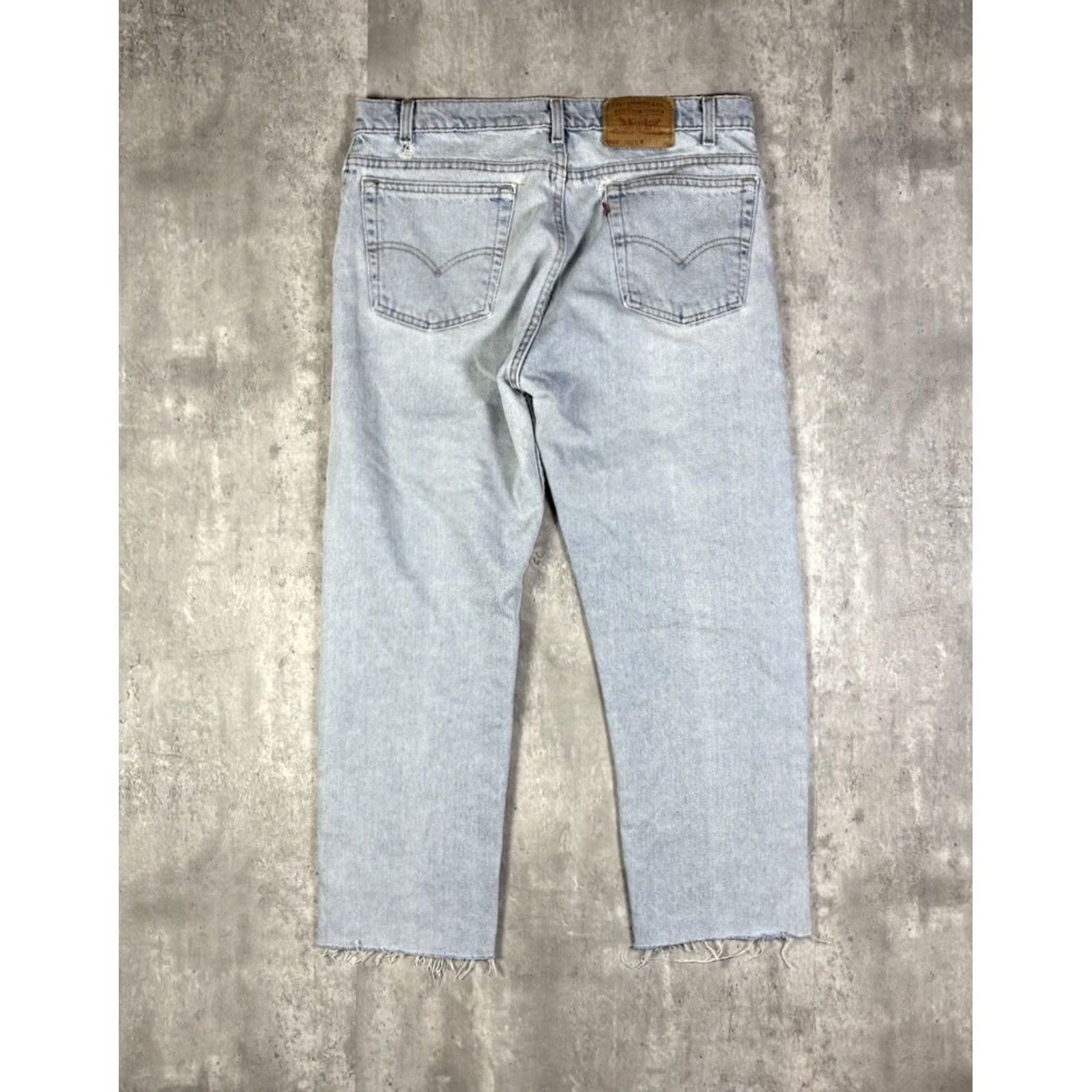 Levi's VINTAGE Levi's 505 Jeans Straight 32x27 Blue Denim Cotton Men USA 90s 80s Reg Size US 32 / EU 48 - 3 Thumbnail