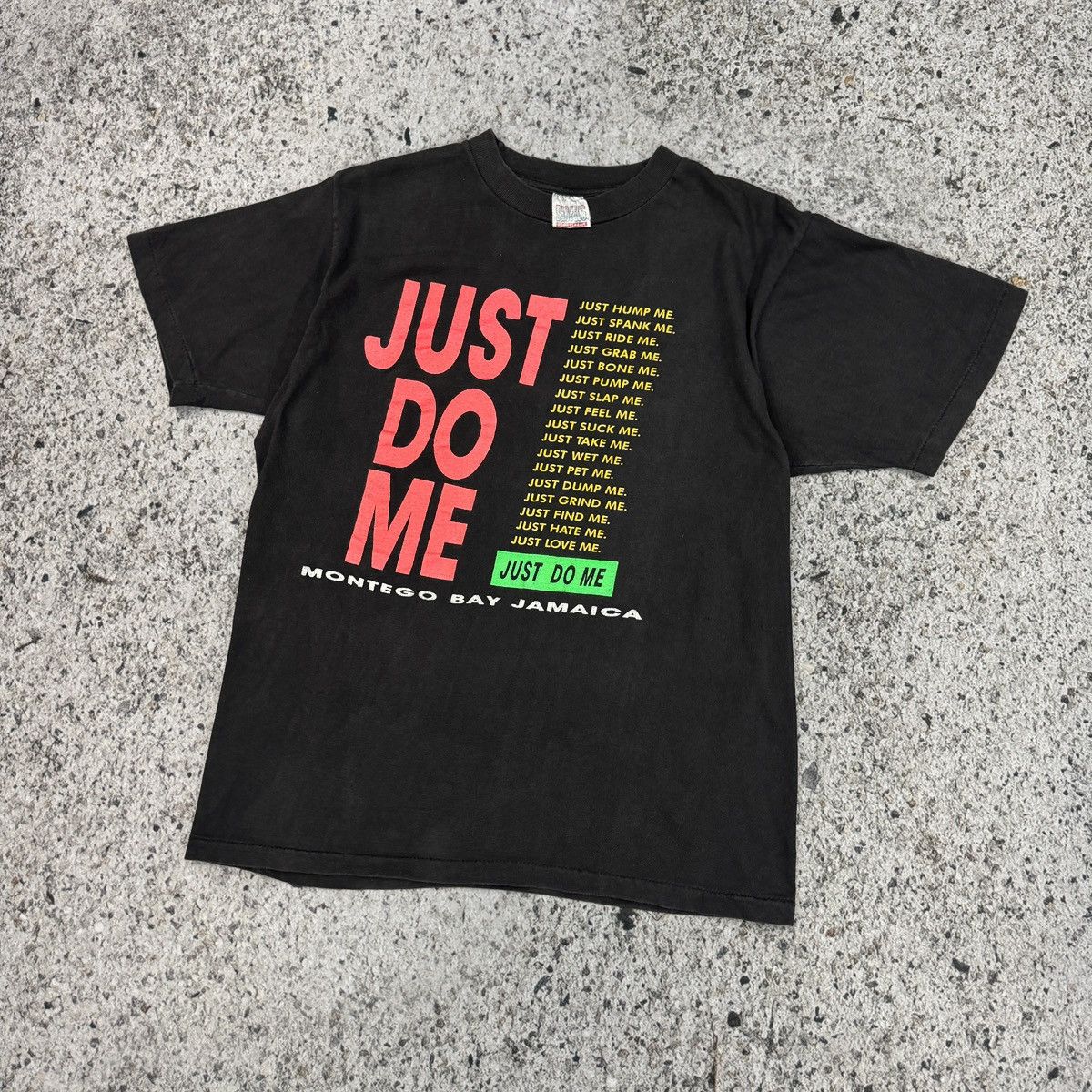 Vintage 90s Just Do Me Sex Tee Faded Thrashed Pornstar ERD Grunge Size US L / EU 52-54 / 3 - 6 Thumbnail