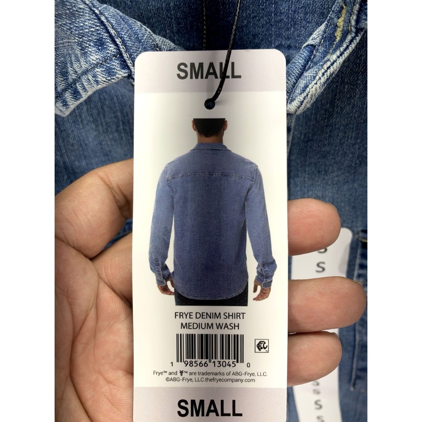 Frye Frye Denim Shirt Men Size Small Blue Button Long Sleeve Stretch Medium Wash NWT Shirt Size US S / EU 44-46 / 1 - 6 Thumbnail