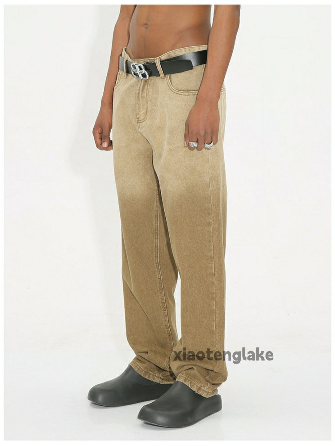 Jean × Vintage washed faded tie dye gradient loose skate hiphop jeans Size US 32 / EU 48 - 1 Thumbnail
