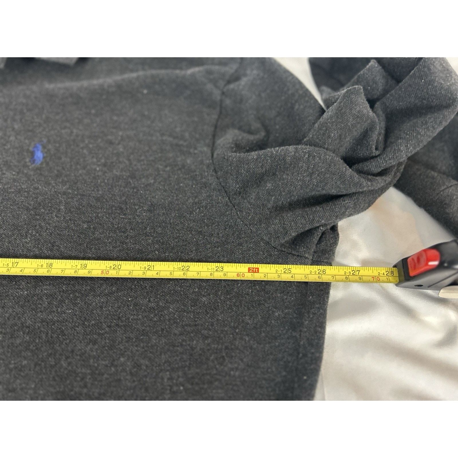 Polo Ralph Lauren VTG Polo Ralph Lauren XXL Long Sleeve Gray Polo Blue Pony Size US XXL / EU 58 / 5 - 5 Thumbnail