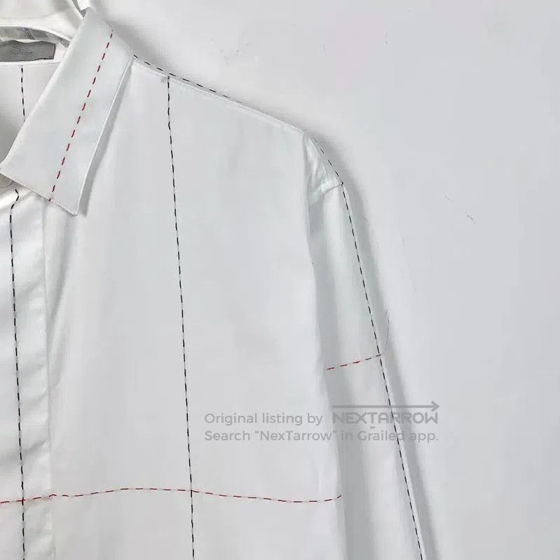 Dior Dior White Cotton Men's Long Sleeve Shirt . Size US M / EU 48-50 / 2 - 3 Thumbnail