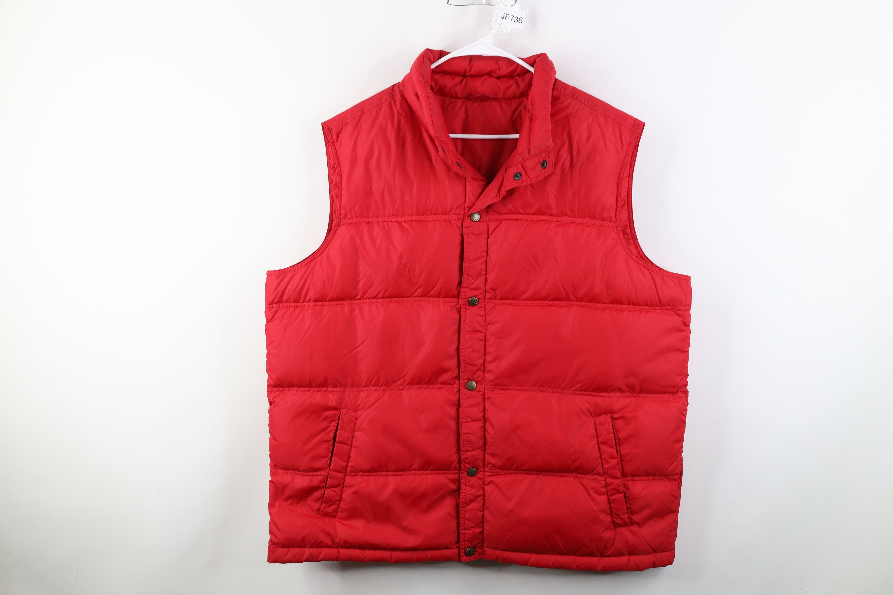 Lands' End Vintage Lands End Duck Down Insulated Puffer Vest Jacket Red Size US XXL / EU 58 / 5 - 1 Thumbnail