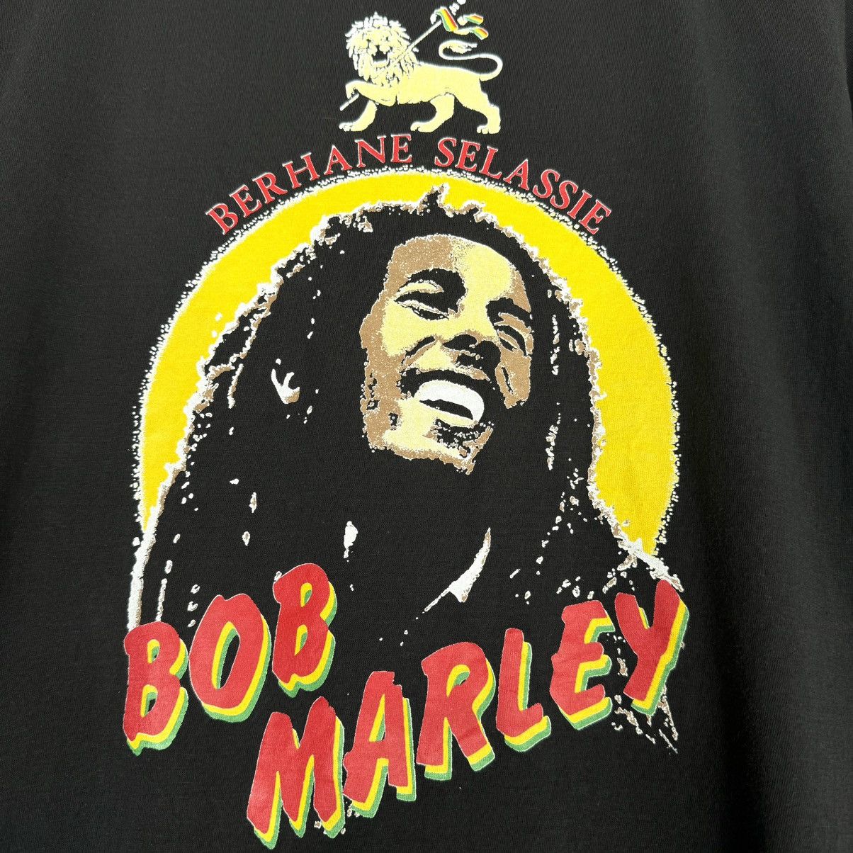 Bob Marley Vintage 90s Bob Marley Berhane Selassie Rare Euro T Shirt Size US L / EU 52-54 / 3 - 4 Thumbnail