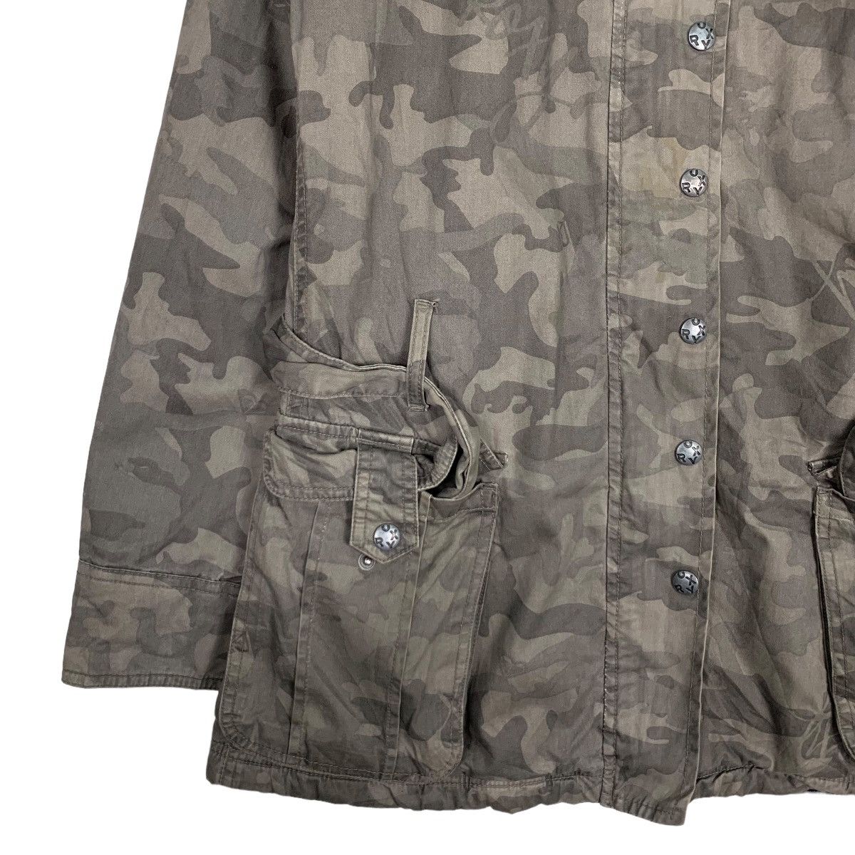 Japanese Brand ROXY Embroidery Small Logo Camo Belted Jacket #0302-C14 Size L / US 10 / IT 46 - 4 Thumbnail
