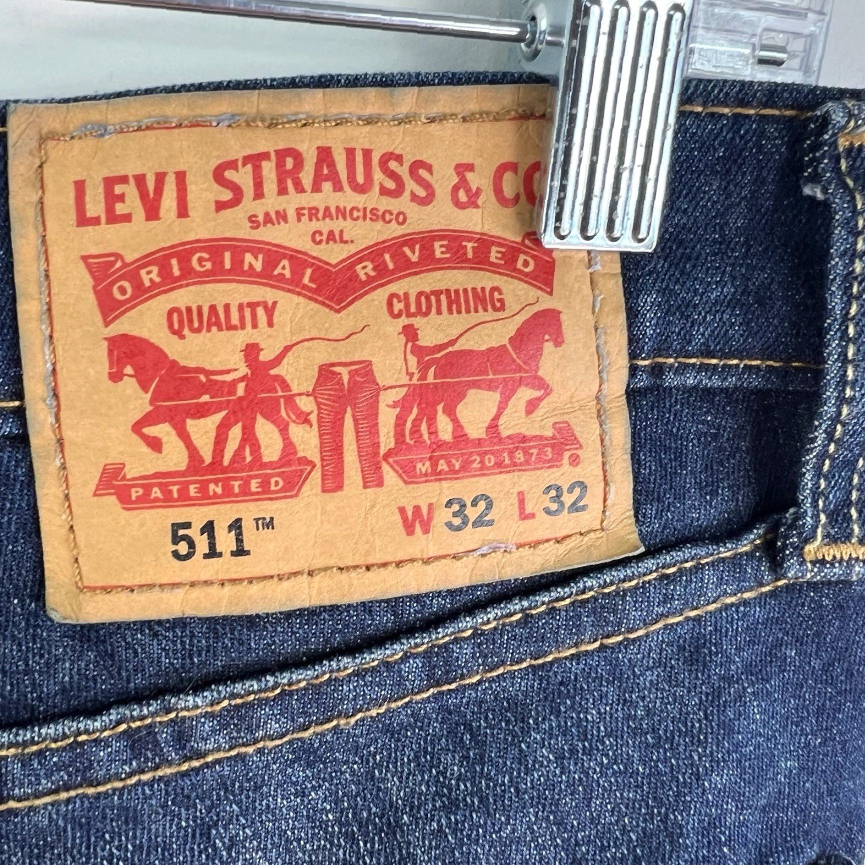 Levi's VINTAGE? No — Levi's 511 Slim Fit Flex Jeans Men Size 32 x 32 Blue Denim Jeans Slim Straight 5-Pocket USA Logo Levi's 500 Series Mens Size US 32 / EU 48 - 6 Thumbnail
