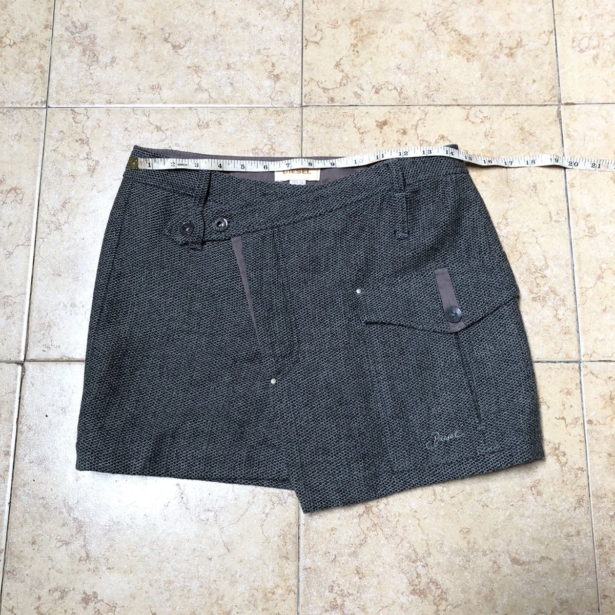 Diesel DIESEL button fly mini skirt Size 29" - 11 Thumbnail