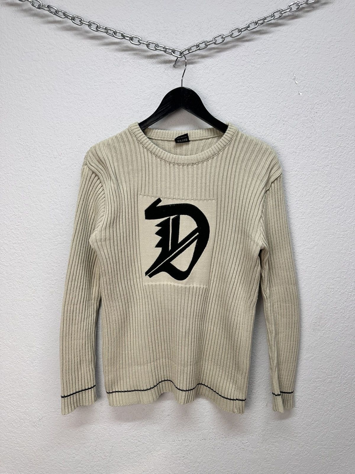 Diesel Vintage Diesel Striped Knit Sweater Distressed Avantgarde Size US M / EU 48-50 / 2 - 2 Thumbnail