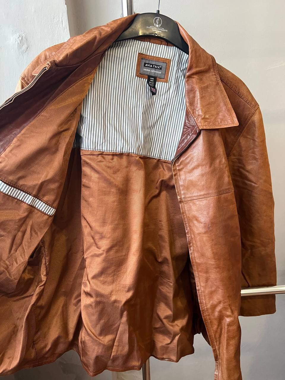 Vintage AVIA TRIX USA CLASSIC AVIATOR BIKER RETRO LEATHER JACKET XL Size US XL / EU 56 / 4 - 11 Thumbnail