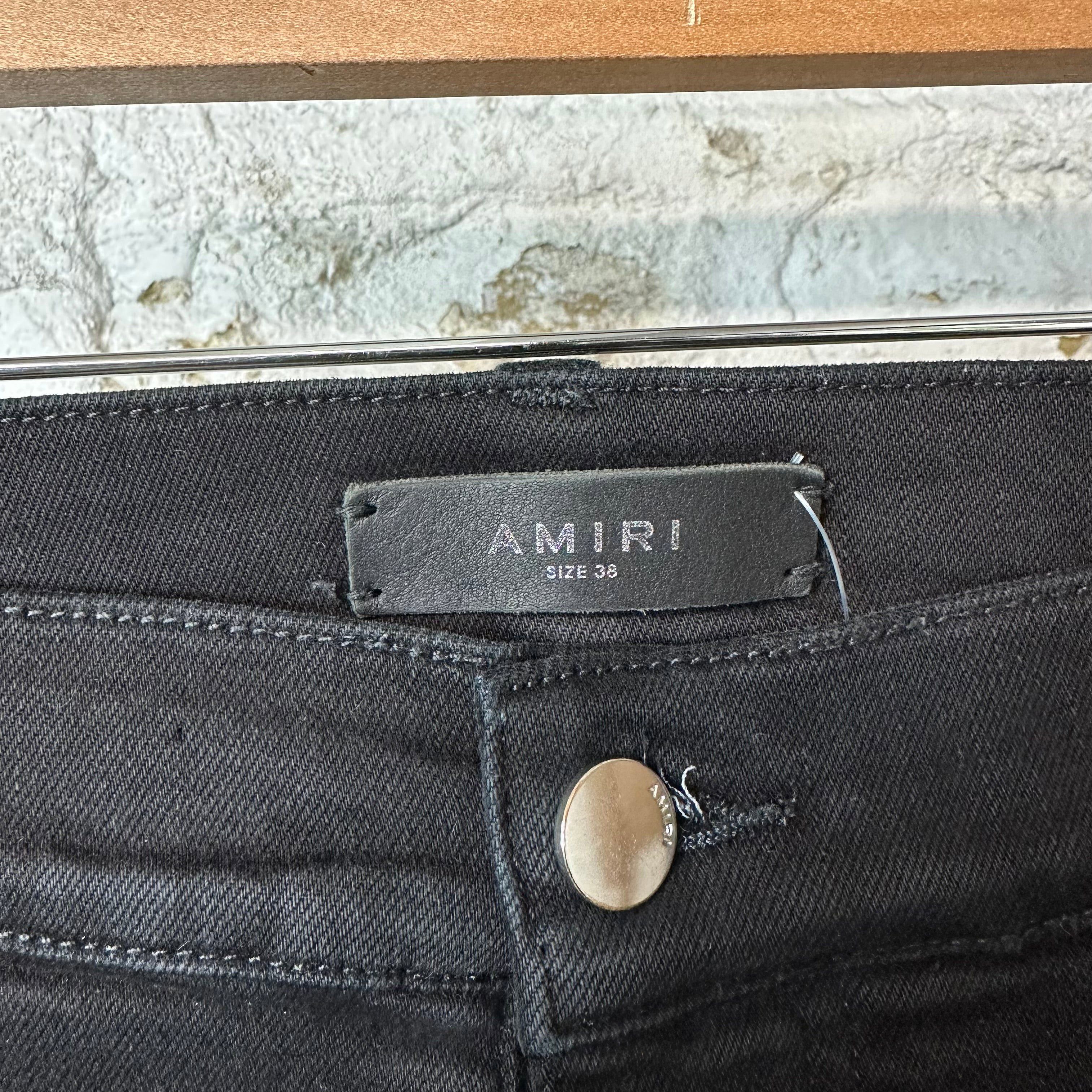 Amiri Amiri MX1 Green Suede Black Denim Jeans Sz 38 Size US 38 / EU 54 - 3 Thumbnail