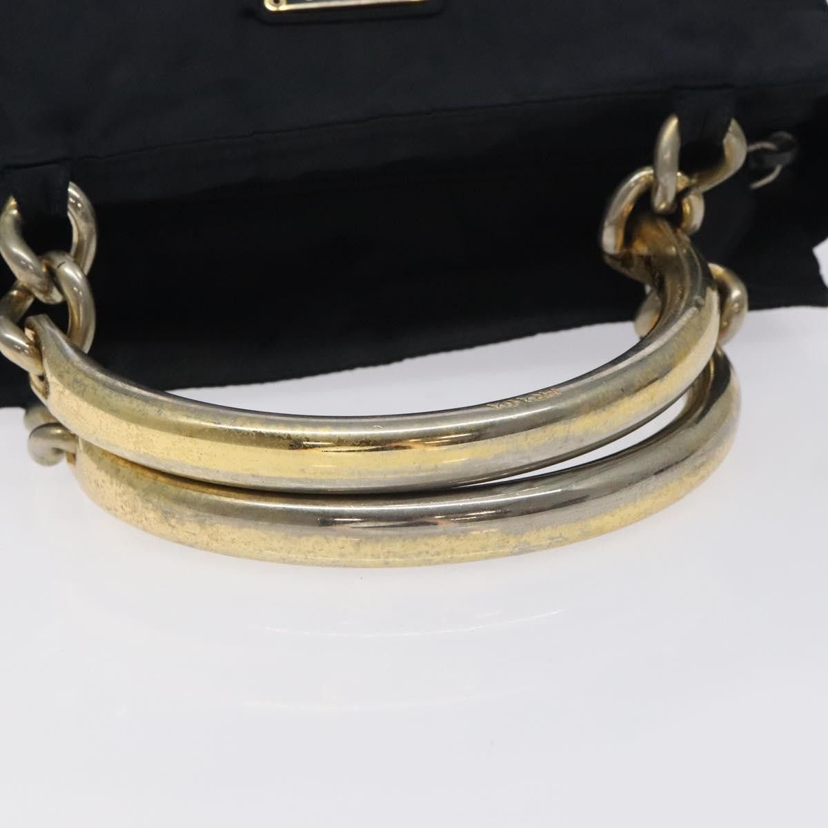 Prada PRADA Hand Bag Nylon Black Gold Size ONE SIZE - 7 Thumbnail