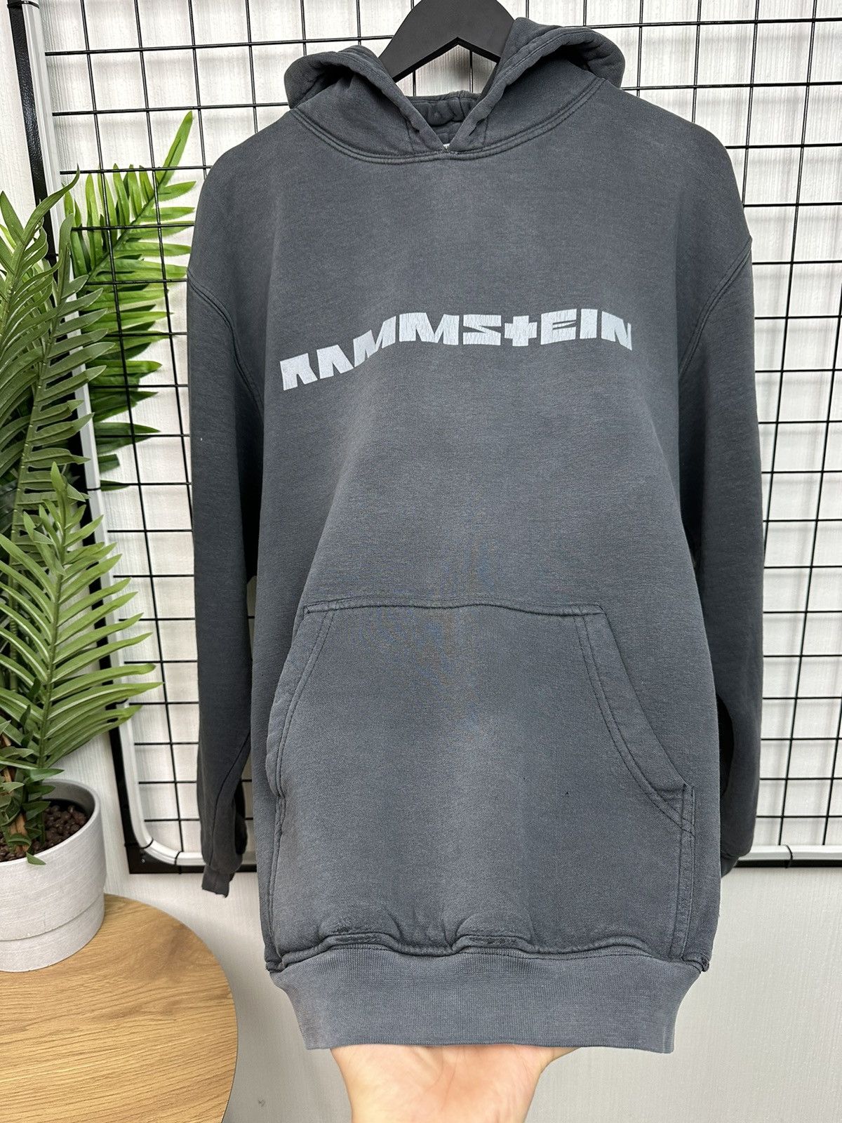 Band Tees × Vintage Rammstein Big Logo Vintage Hoodie Men L size Grey y2k Size US L / EU 52-54 / 3 - 16 Thumbnail