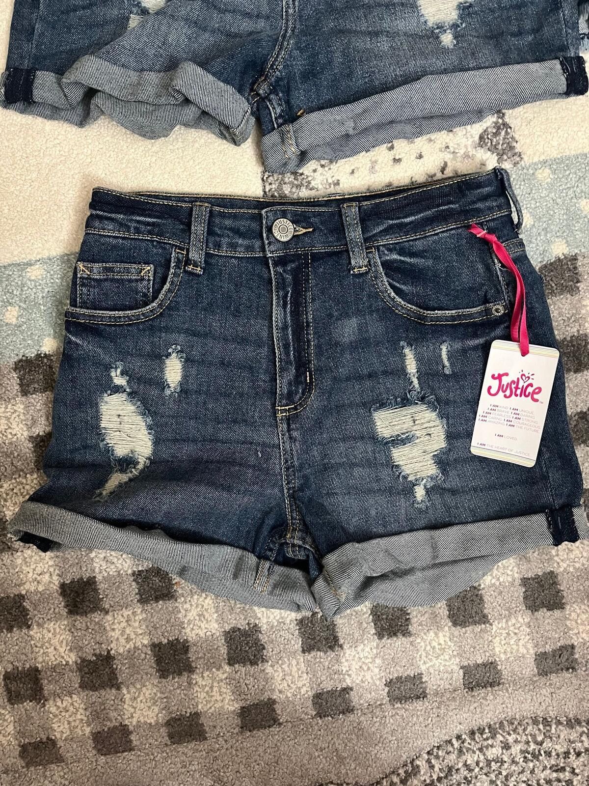 Other Justice Girls Size 16 Outfit Set NWT Tie Dye+Denim Shorts Size ONE SIZE - 4 Thumbnail
