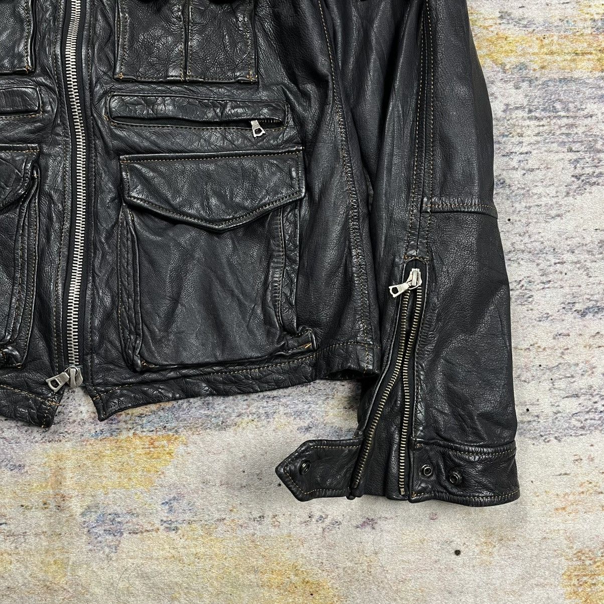 Isamu Katayama Backlash Slow Gun multi pocket cargo deerskin leather jacket Size US M / EU 48-50 / 2 - 15 Thumbnail