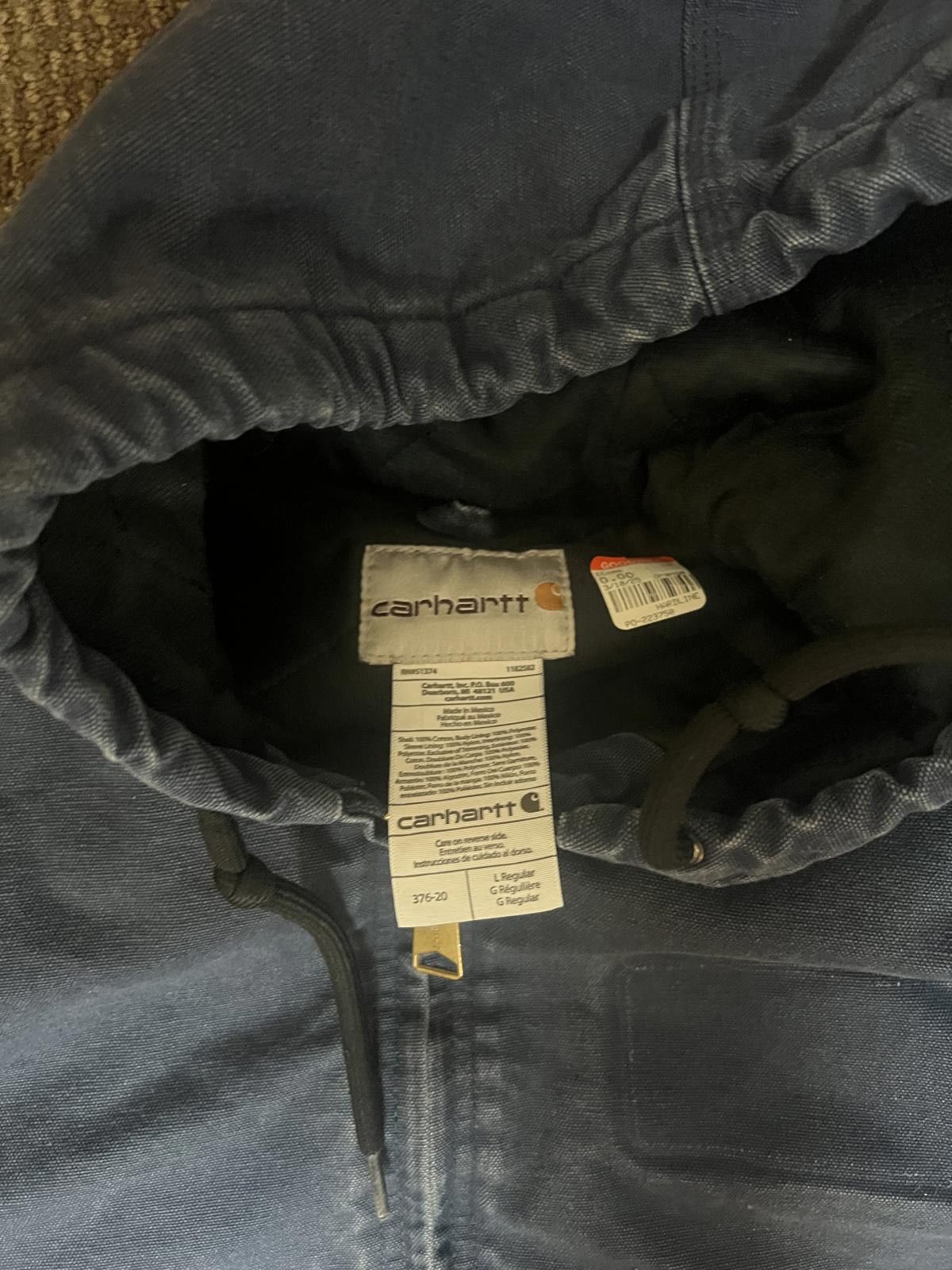Carhartt Carhartt Men's Hooded Work Jacket - Blue, Size Large Size US L / EU 52-54 / 3 - 5 Thumbnail
