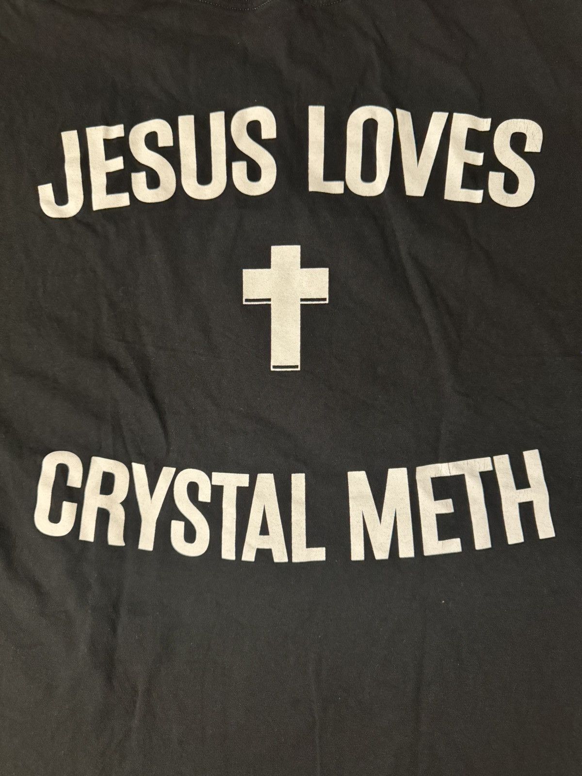 Fuck The Population × G59 Records Life Is Pain Jesus Loves Crystal Meth T-shirt Size US XL / EU 56 / 4 - 4 Thumbnail