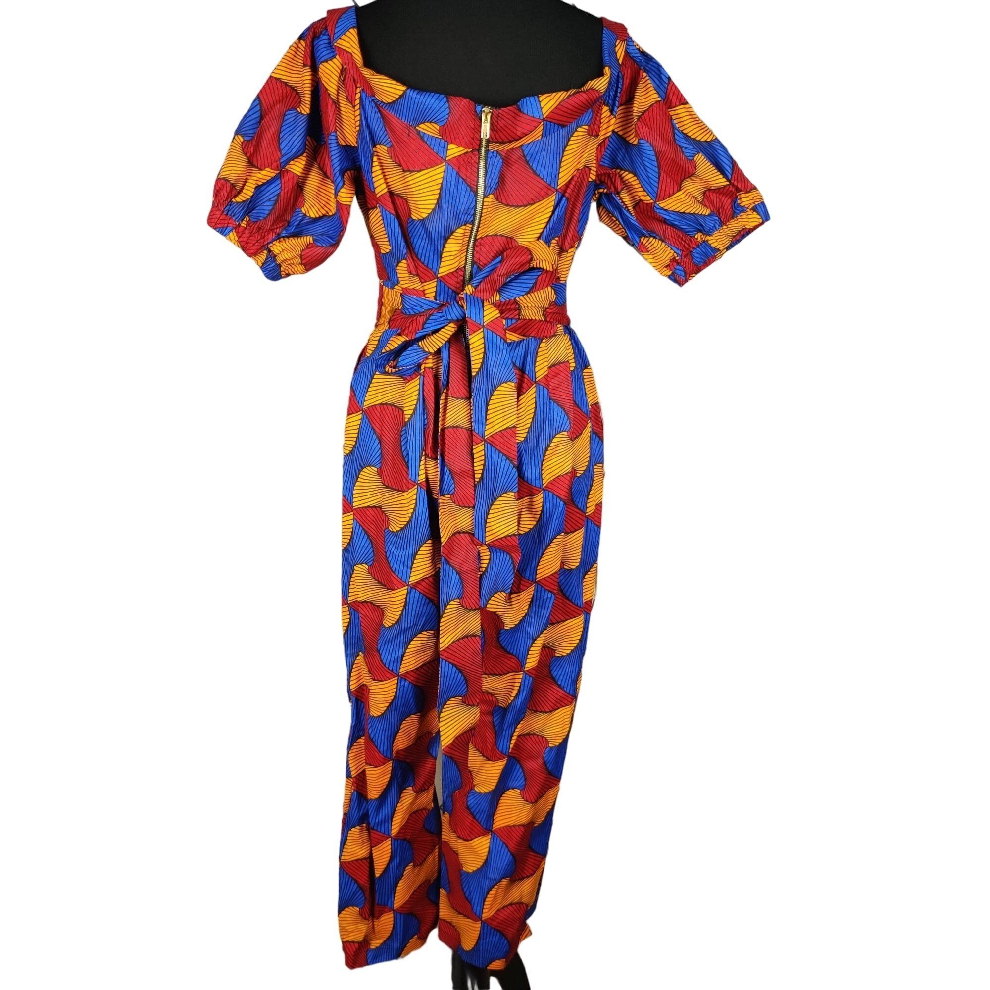 Other L'aviye Off Shoulder Ankara Jumpsuit L Multicolor African Co Size L / US 10 / IT 46 - 7 Thumbnail