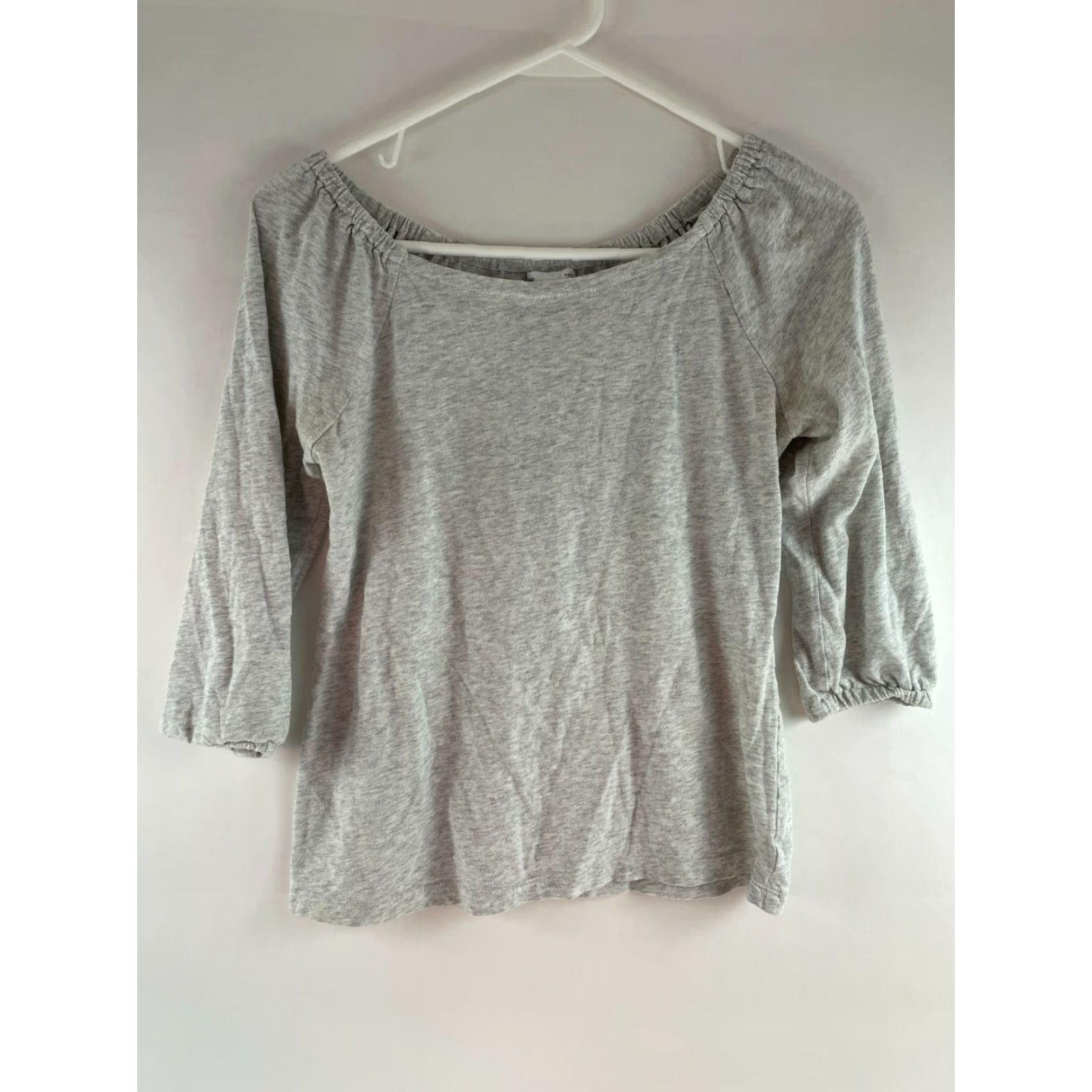 Gap Gap Shirt Women's XS Gray Off Shoulder Long Sleeve Bell Casual Size XS / US 0-2 / IT 36-38 - 2 Thumbnail