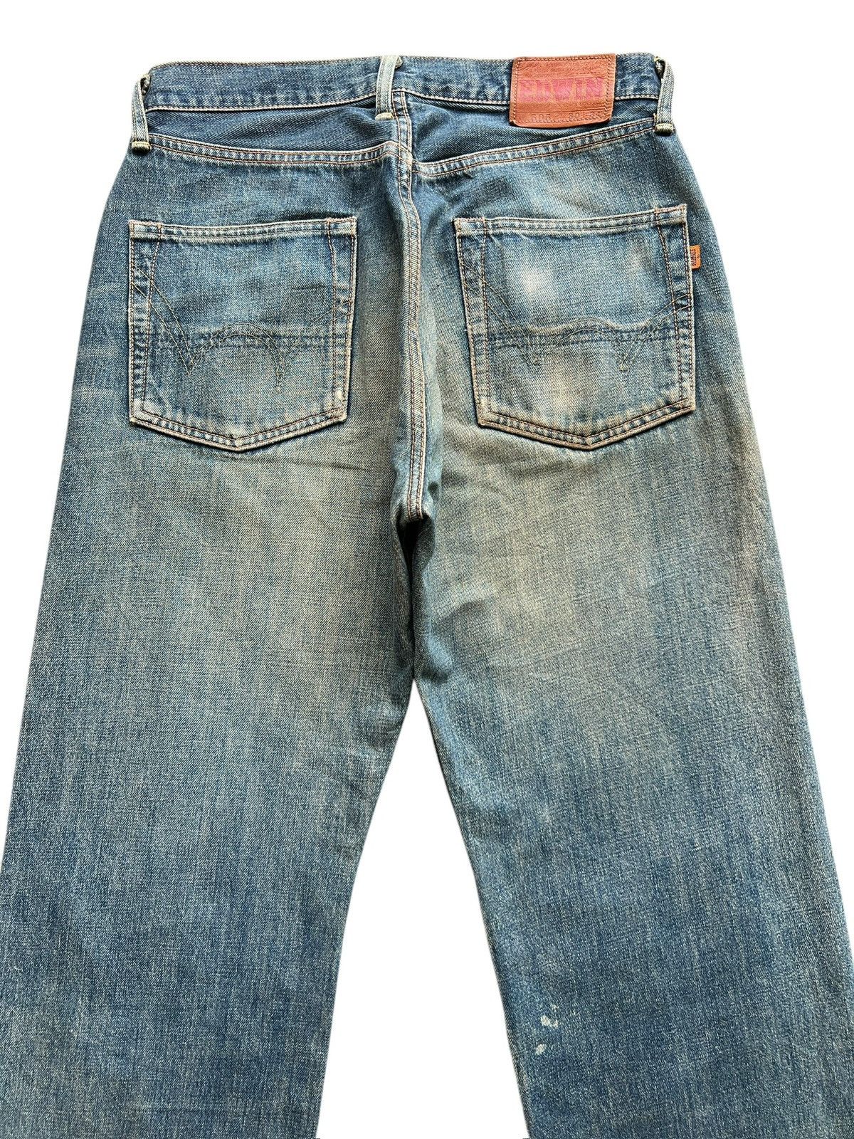 Edwin Vintage Edwin 505 Selvedge MudwashWide Denim Jeans 31x31 Size US 31 - 5 Thumbnail