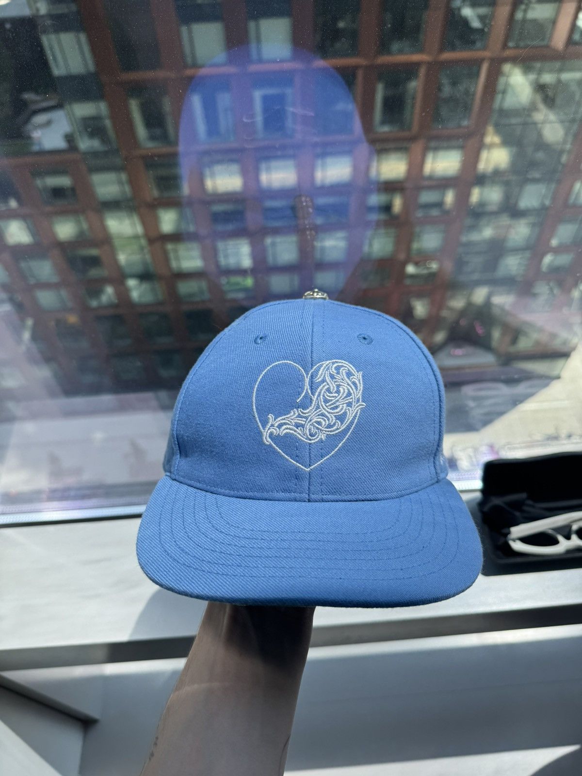 Chrome Hearts Vinyl Heart Embroidered Baseball Cap Sz 7 1/4