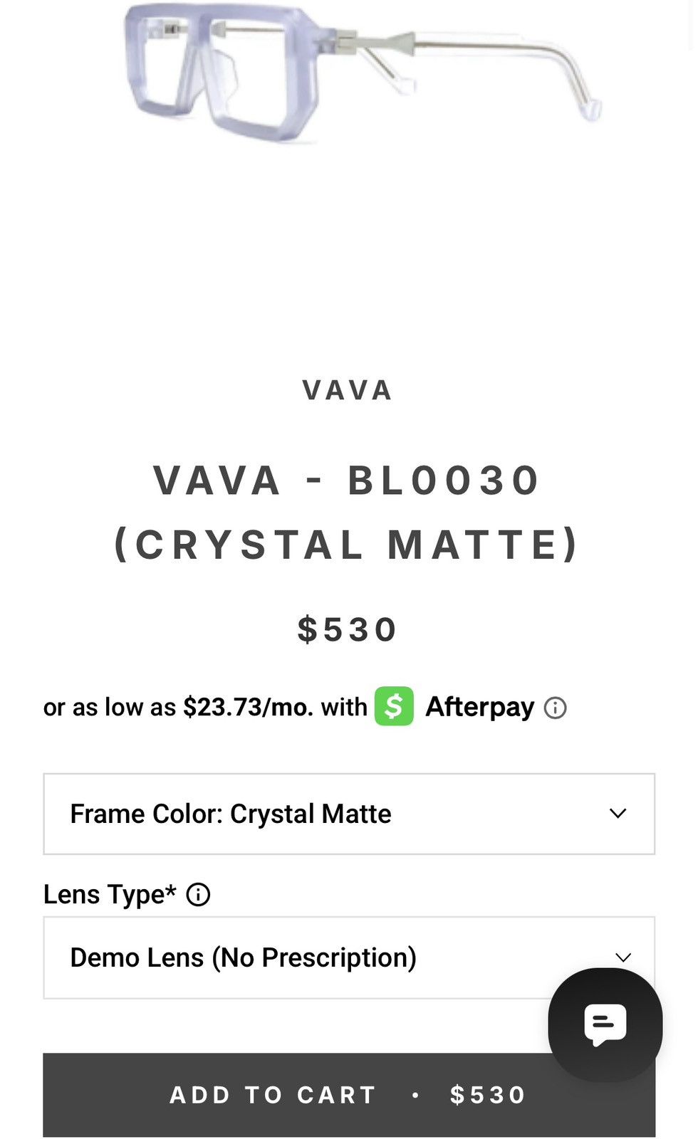 VaVa VAVA BL0030 (CRYSTAL MATTE) Glasses Size ONE SIZE - 6 Thumbnail