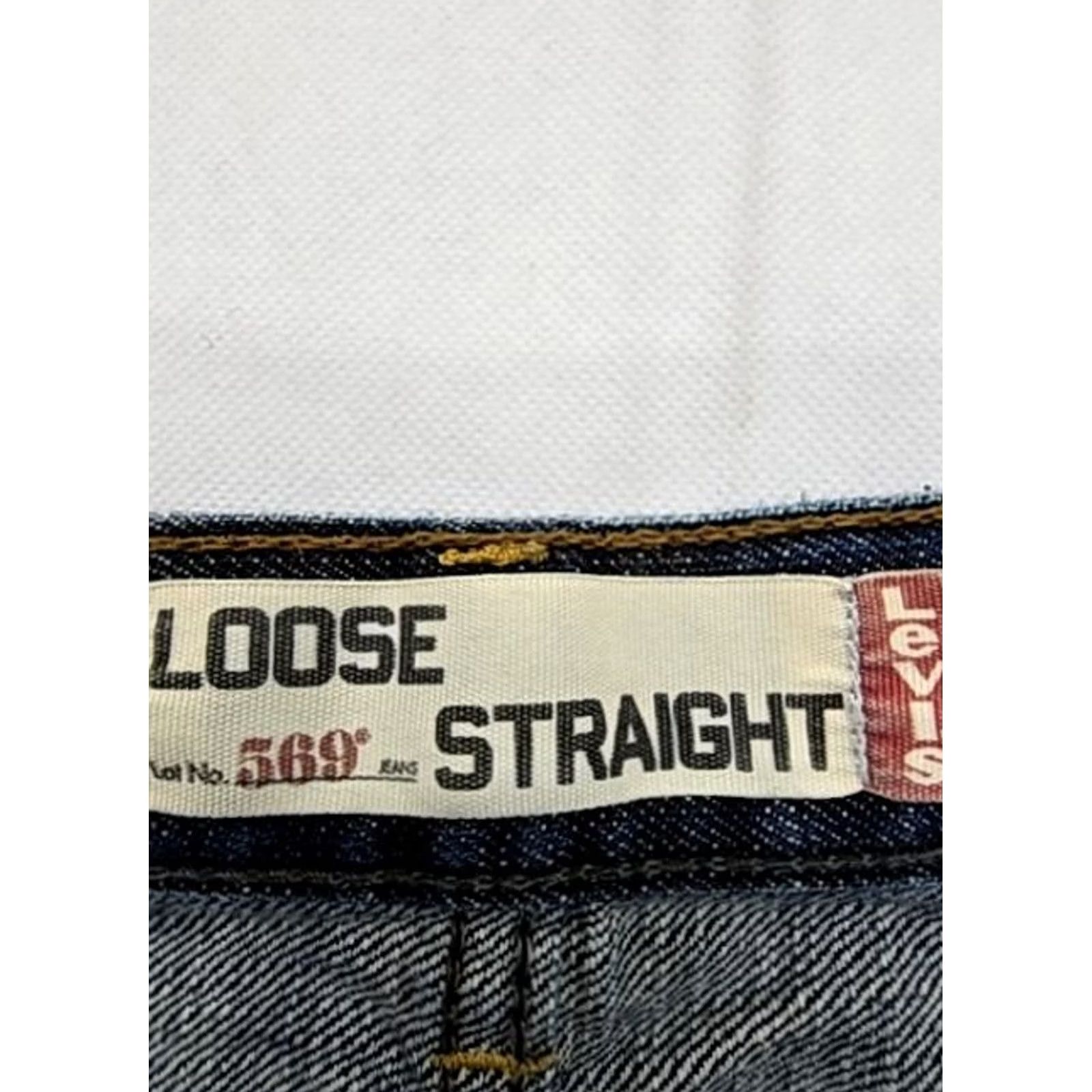 Levi's Levi's 569 Loose Straight Jeans Dark Wash 38x32 Men’s Size 26" / US 2 / IT 38 - 4 Thumbnail
