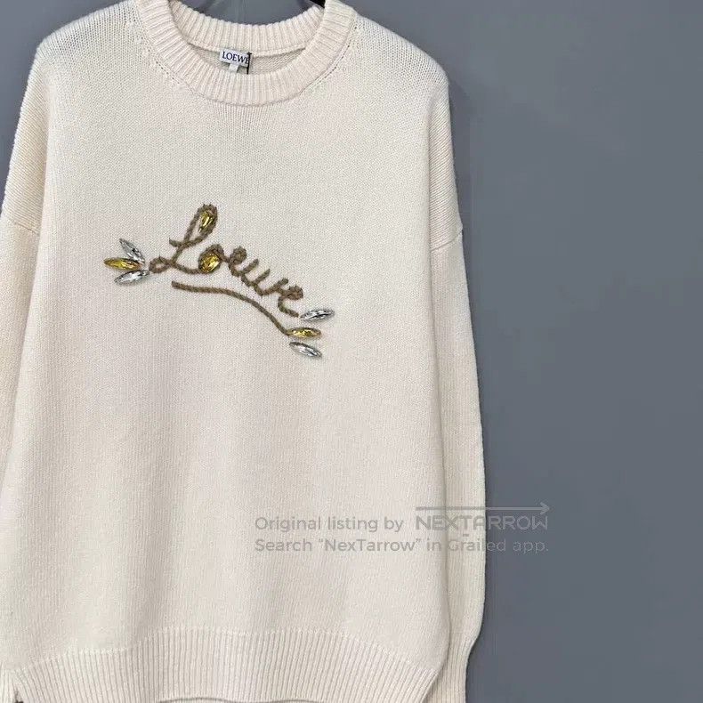 Loewe Loewe Embroidered and Woven Diamond Logo Sweater Size XS / US 0-2 / IT 36-38 - 2 Thumbnail