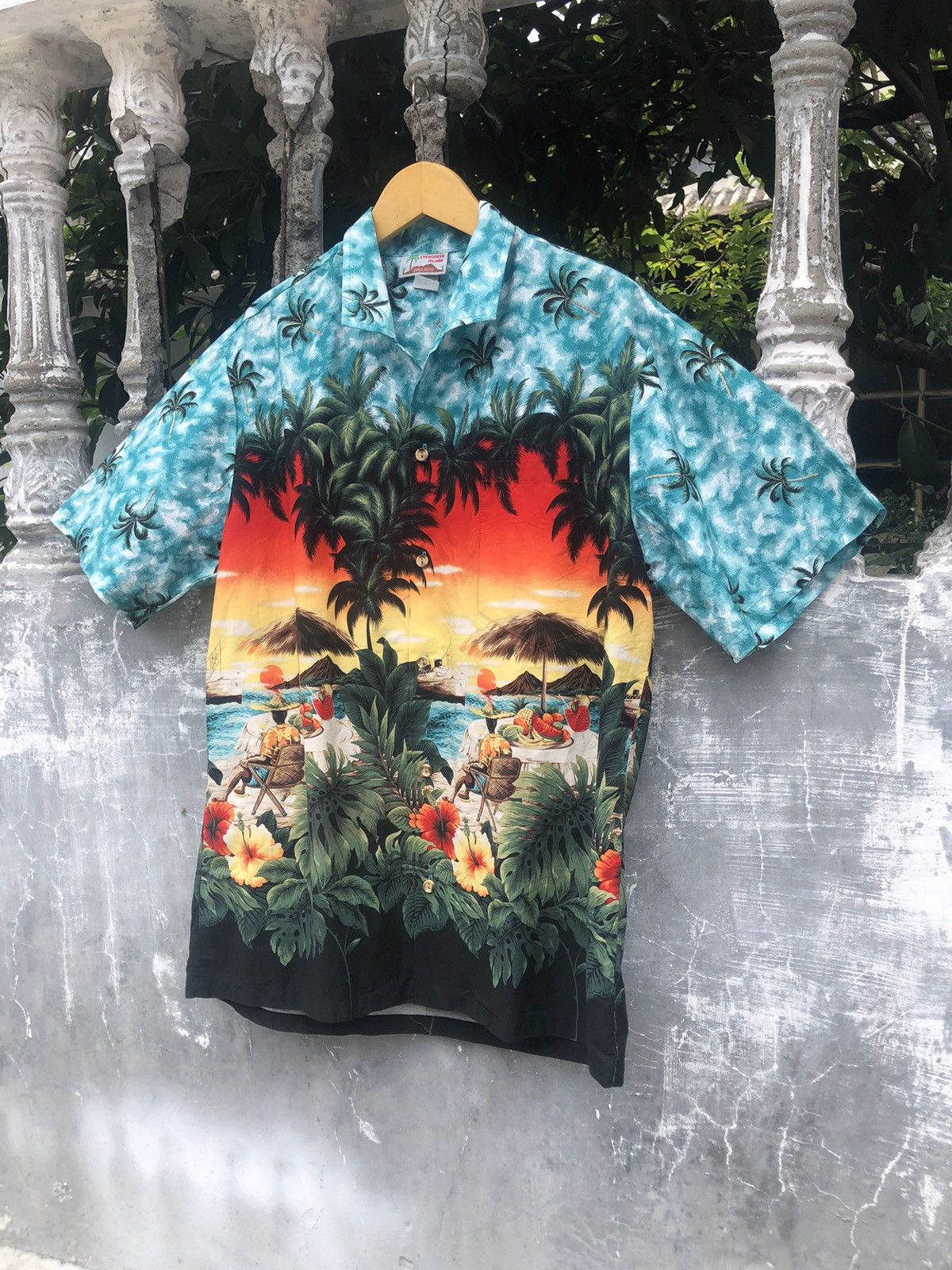 Vintage Vintage Evergreen Island Hawaiian Shirt Size US L / EU 52-54 / 3 - 1 Thumbnail