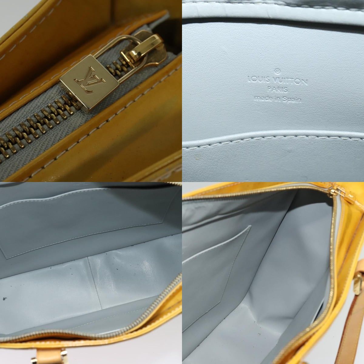 Louis Vuitton LOUIS VUITTON Monogram Vernis Columbus Tote Bag Gris M91028 Size ONE SIZE - 11 Thumbnail