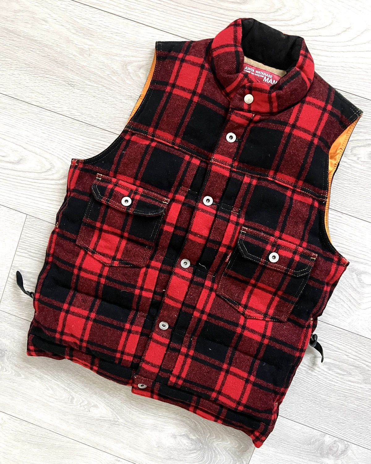 Comme des Garcons Junya Watanabe x Levi's AW2014 Down Puffer Leather Trim Vest Size US S / EU 44-46 / 1 - 3 Thumbnail